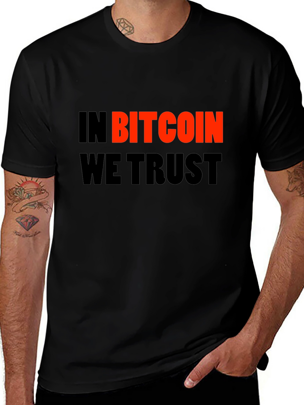 In Bitcoin We Trust Black Graphic Tee