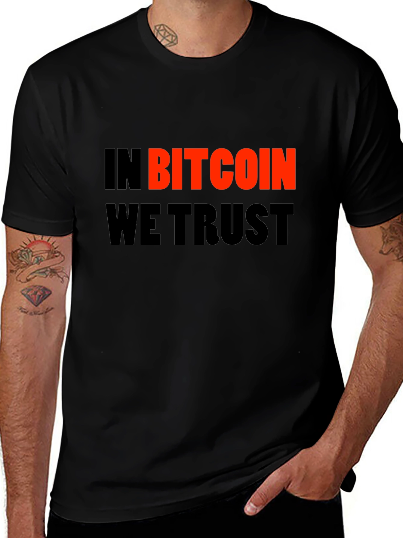 In Bitcoin We Trust Black Graphic Tee
