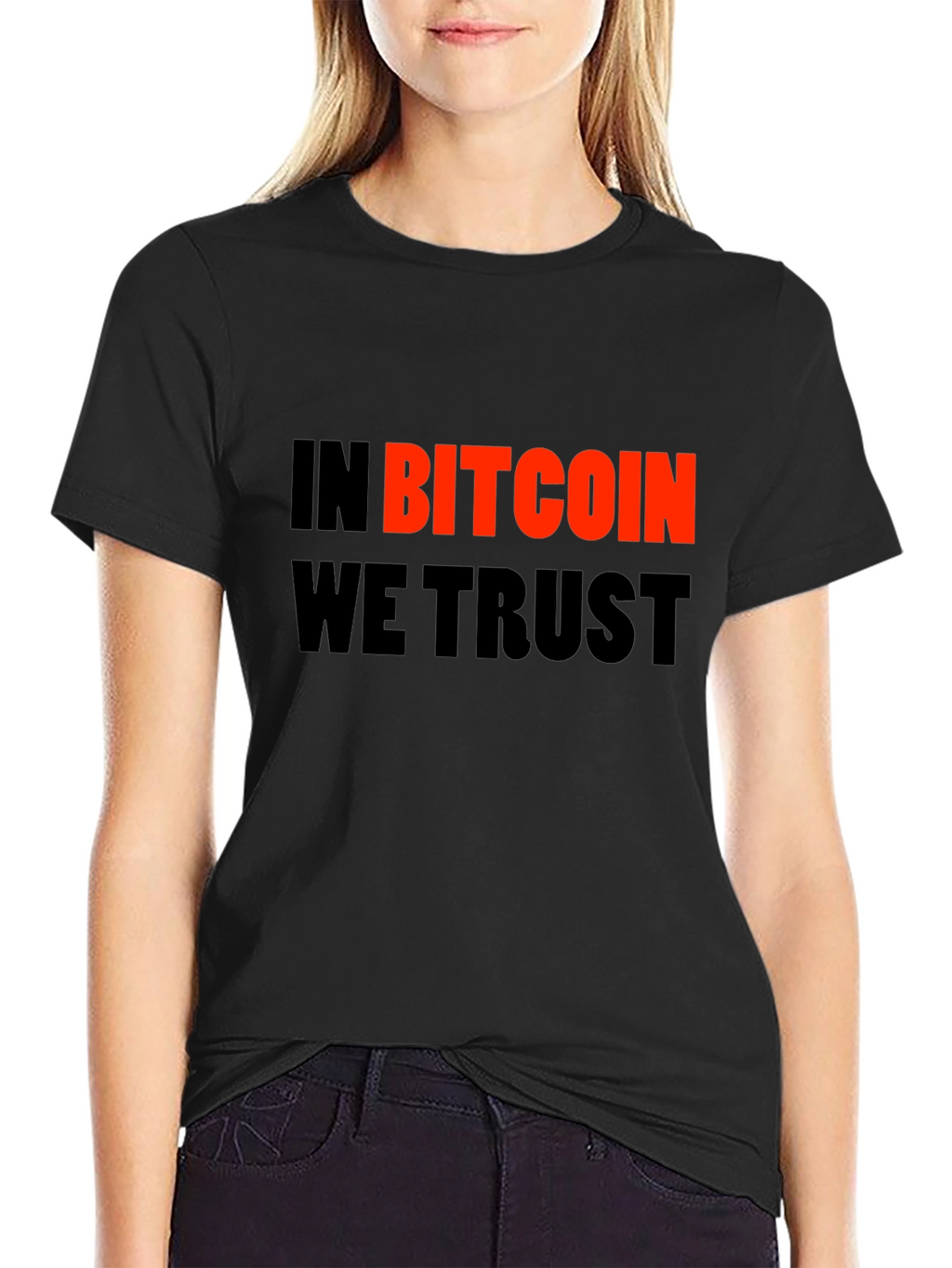 In Bitcoin We Trust Black Graphic Tee