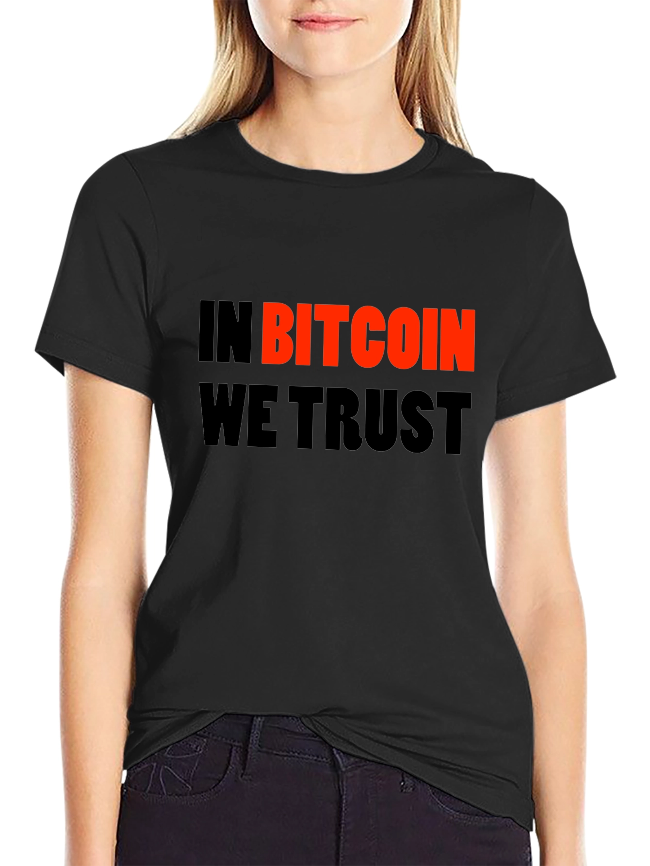 In Bitcoin We Trust Black Graphic Tee