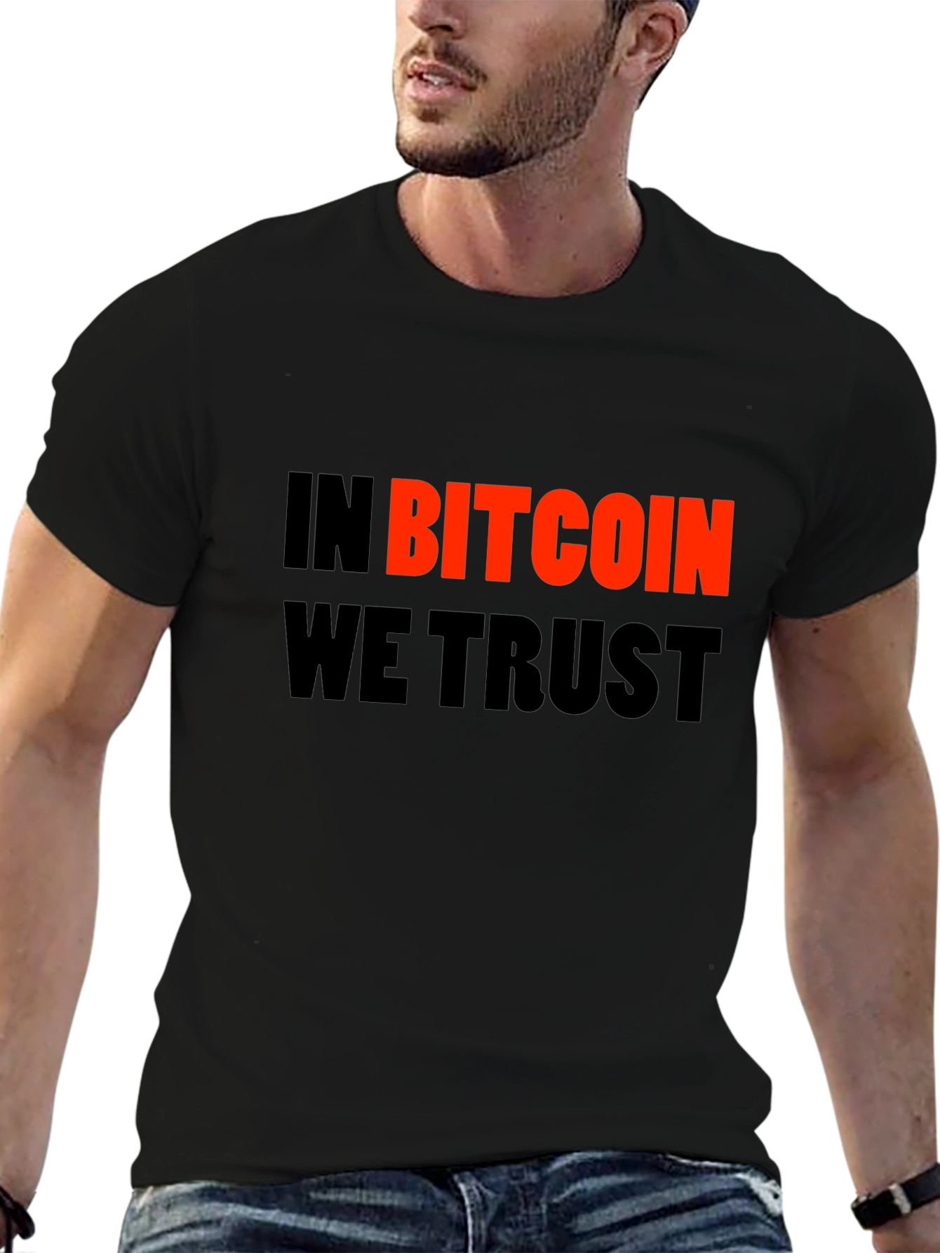 In Bitcoin We Trust Black Graphic Tee