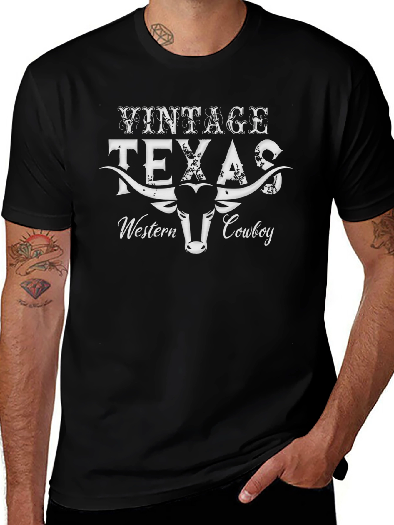 Vintage Texas Cowboy Graphic Tee
