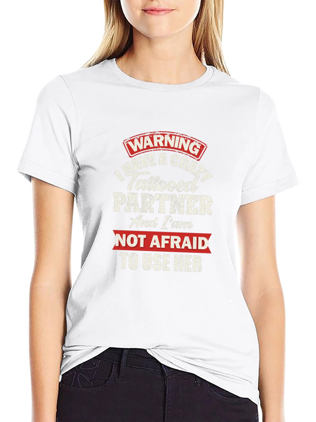 Warning Crazy Tattooed Partner Graphic T-Shirt