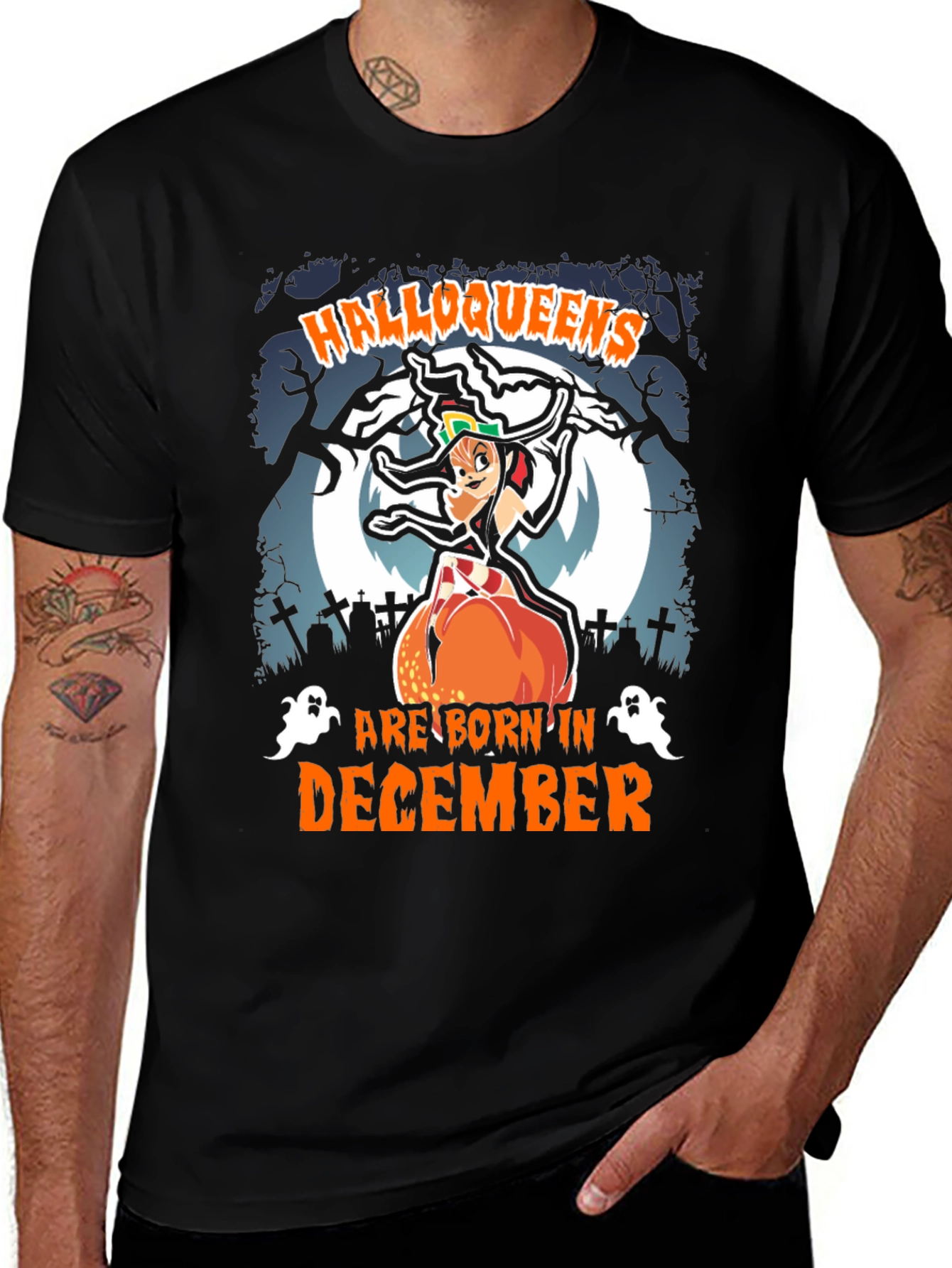Halloqueens Born in December T-Shirt