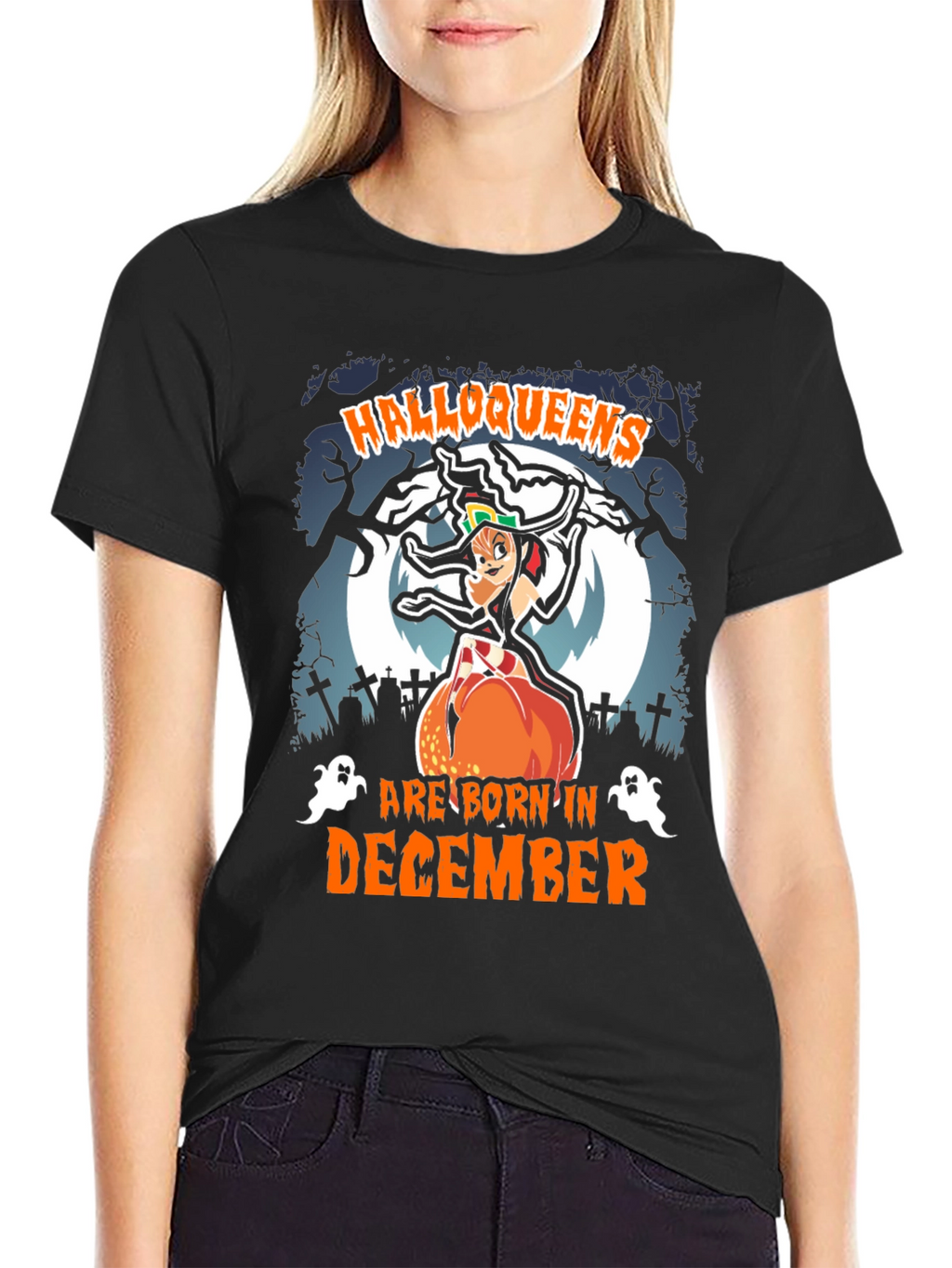 Halloqueens Born in December T-Shirt