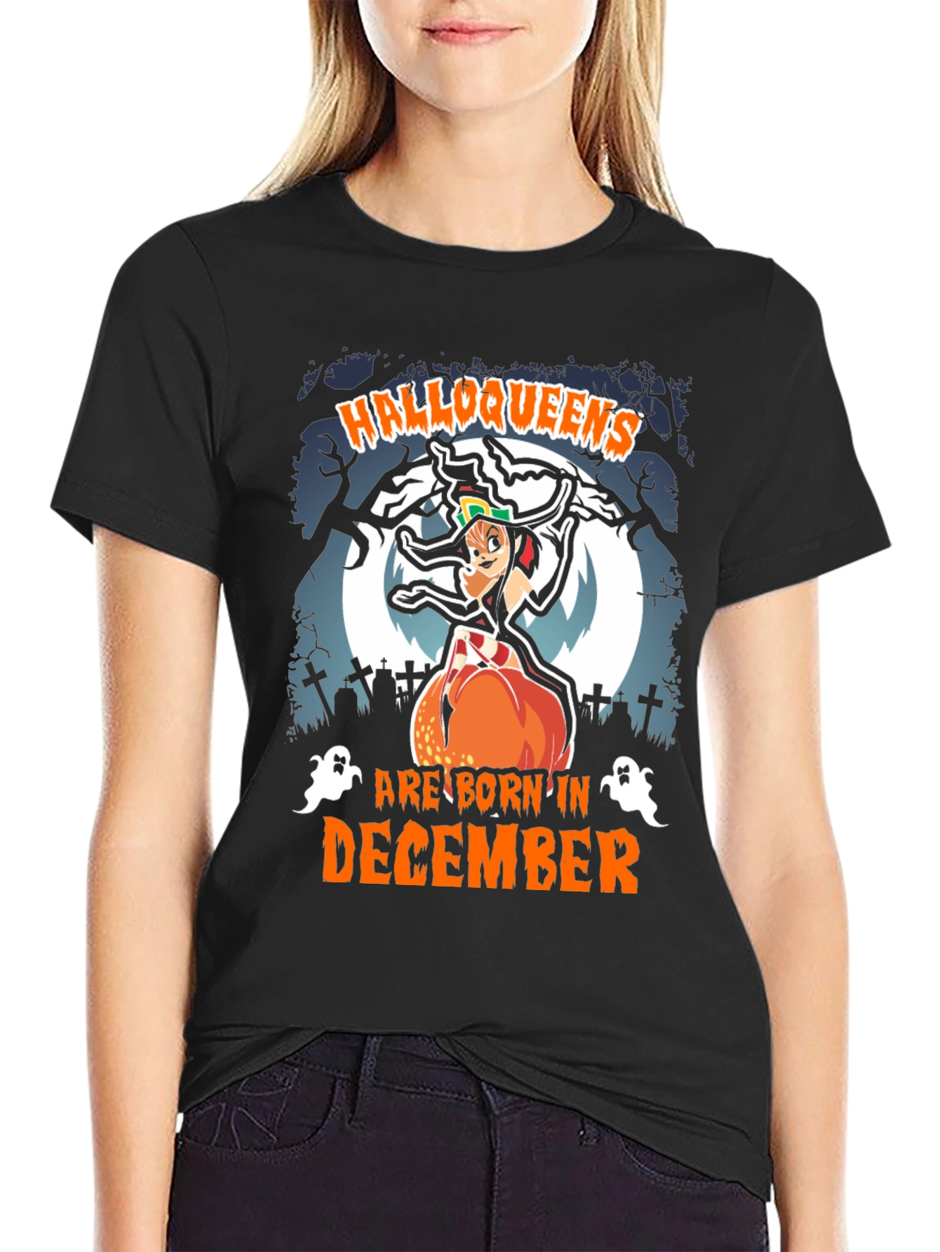 Halloqueens Born in December T-Shirt