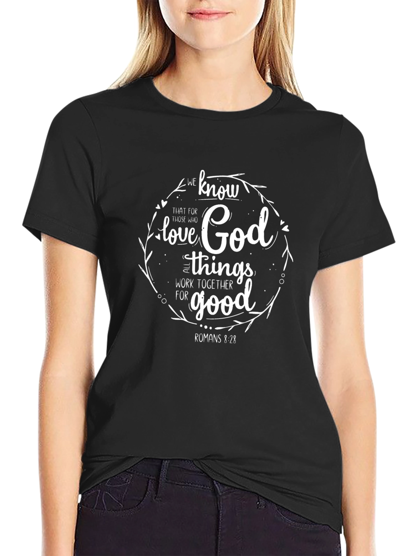 Faith-Inspired Graphic Tee - Romans 8:28