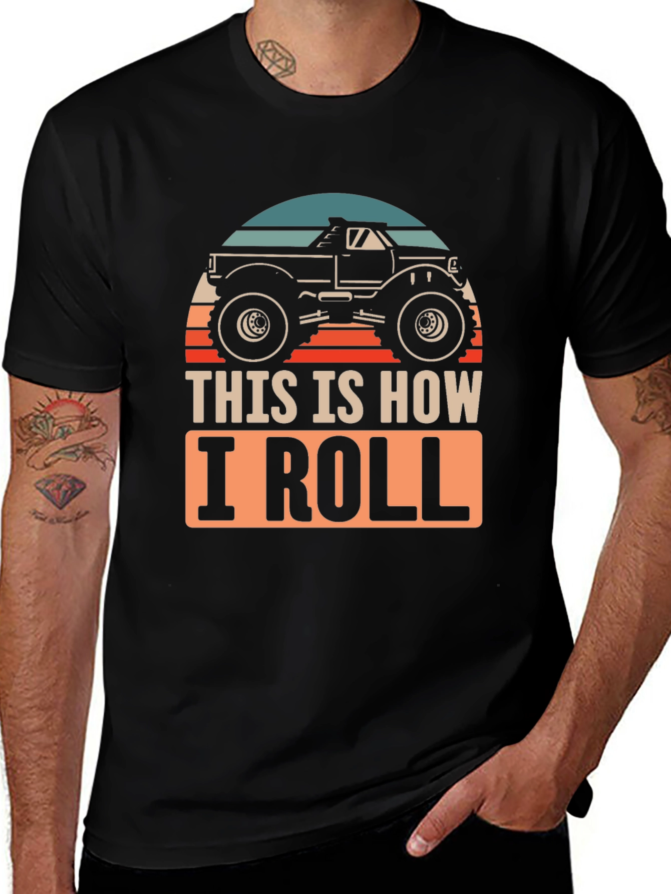 This Is How I Roll Monster Truck Graphic Tee