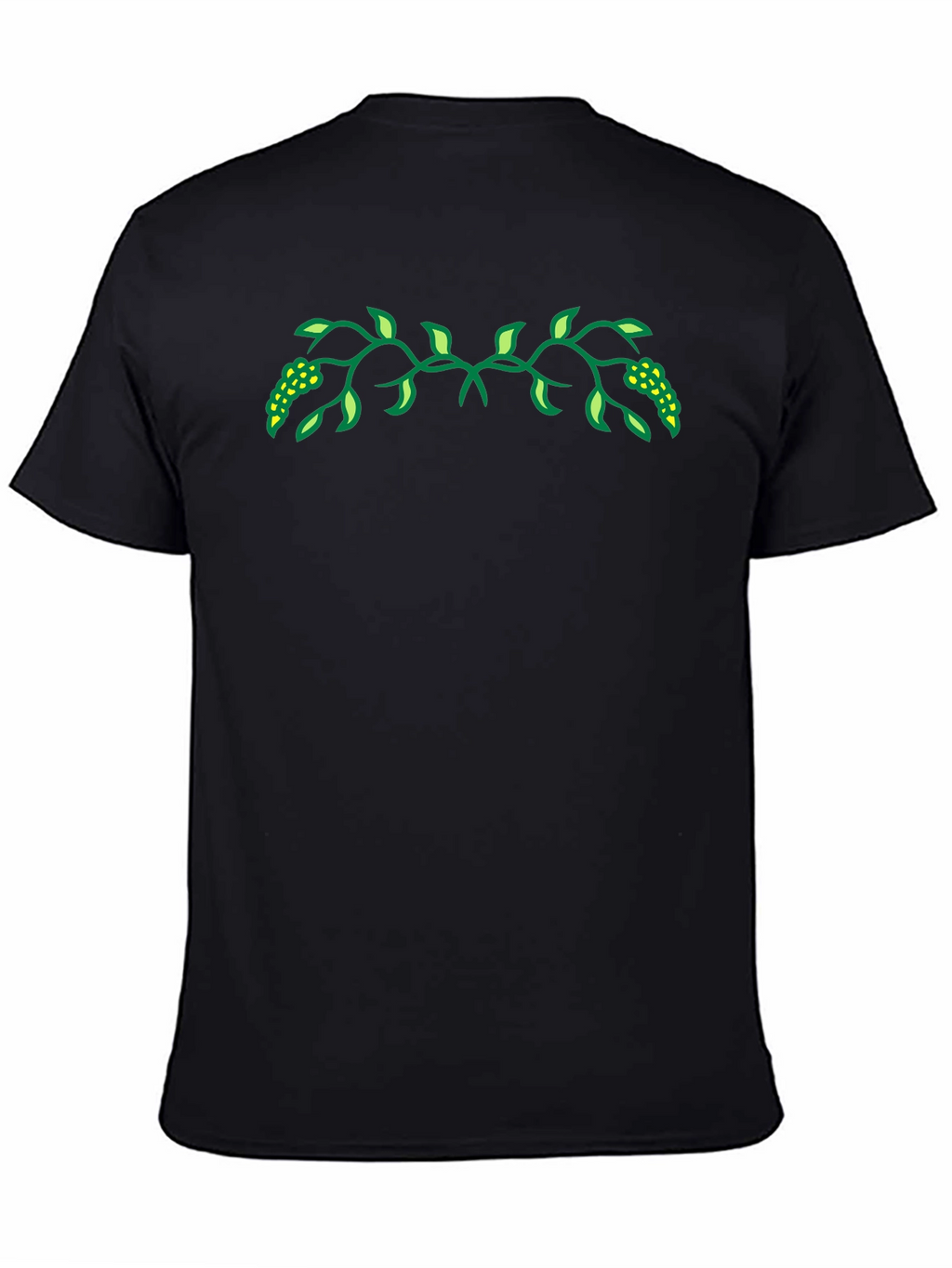 Nature Vine Graphic Black Tee