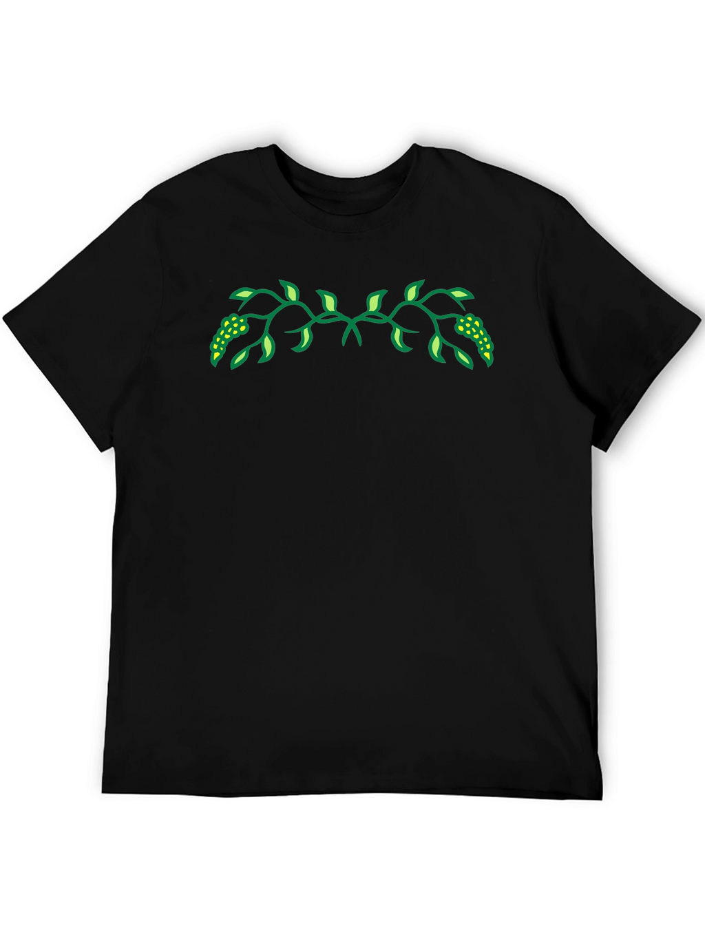 Nature Vine Graphic Black Tee