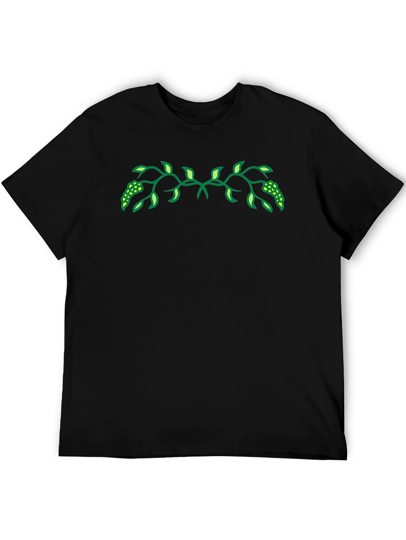 Nature Vine Graphic Black Tee
