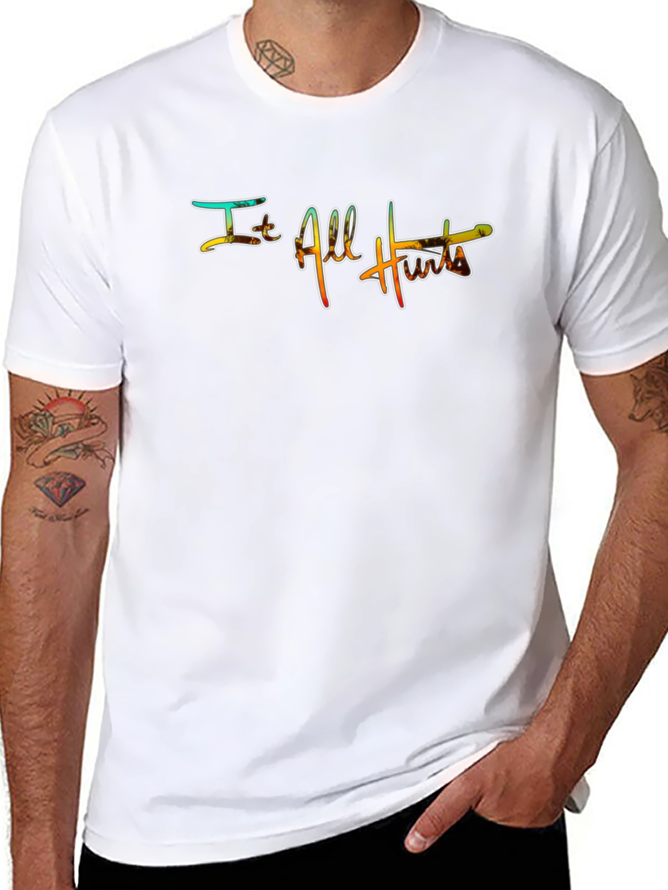 It All Hurts Graphic Tee - Comfort Fit Black T-Shirt