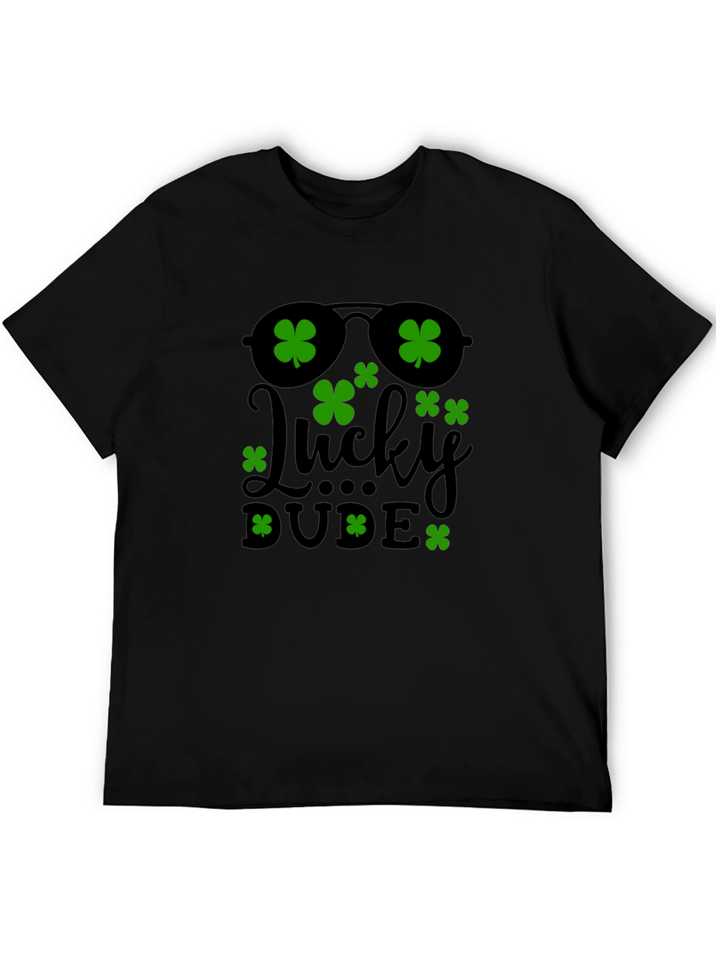 Lucky Dude Shamrock St. Patricks Day Graphic Tee