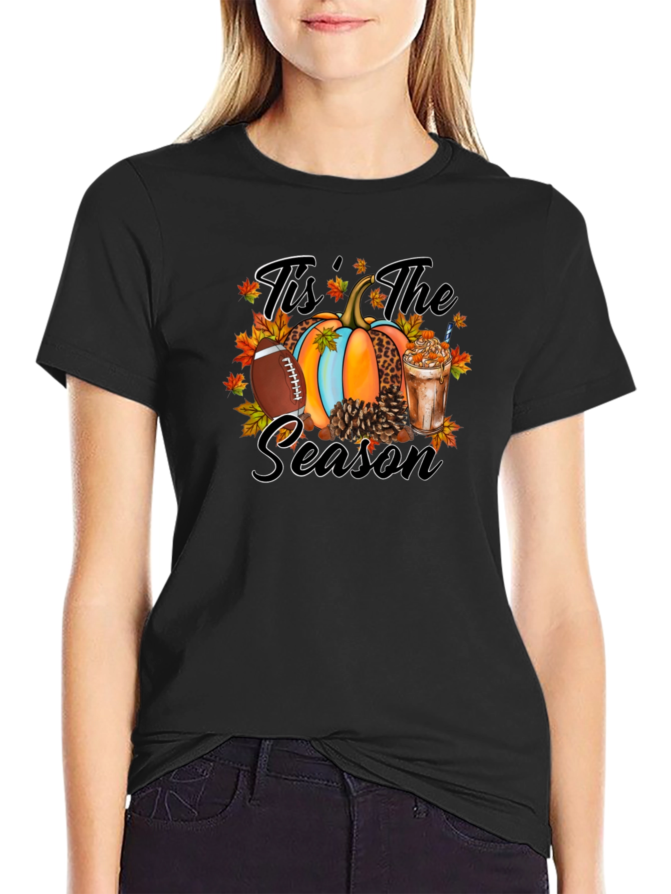 Tis The Season Football Pumpkin T-Shirt