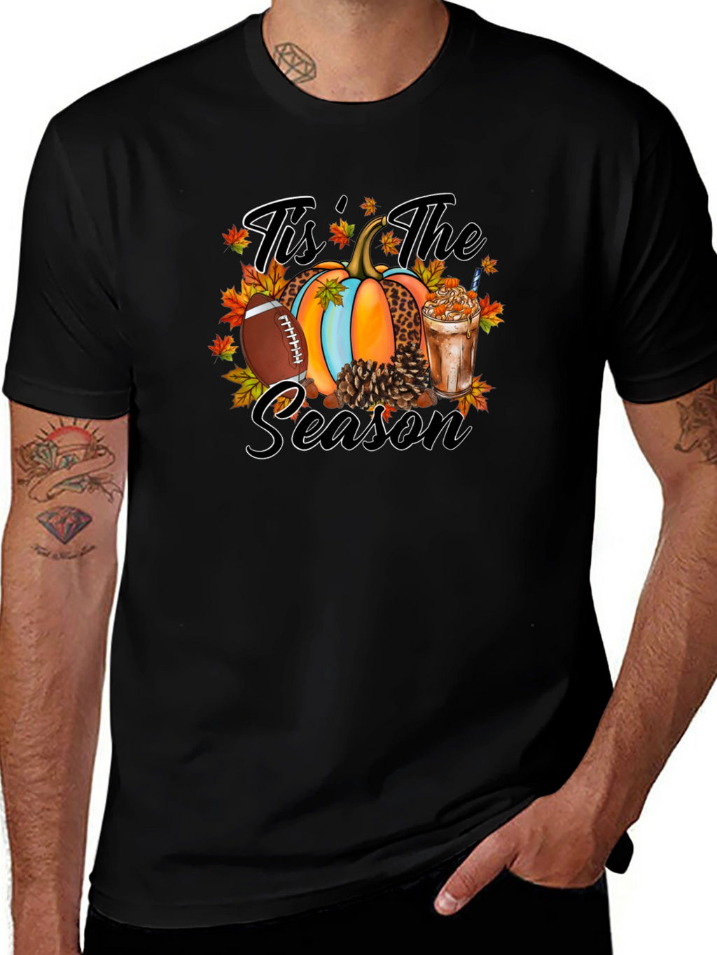 Tis The Season Football Pumpkin T-Shirt