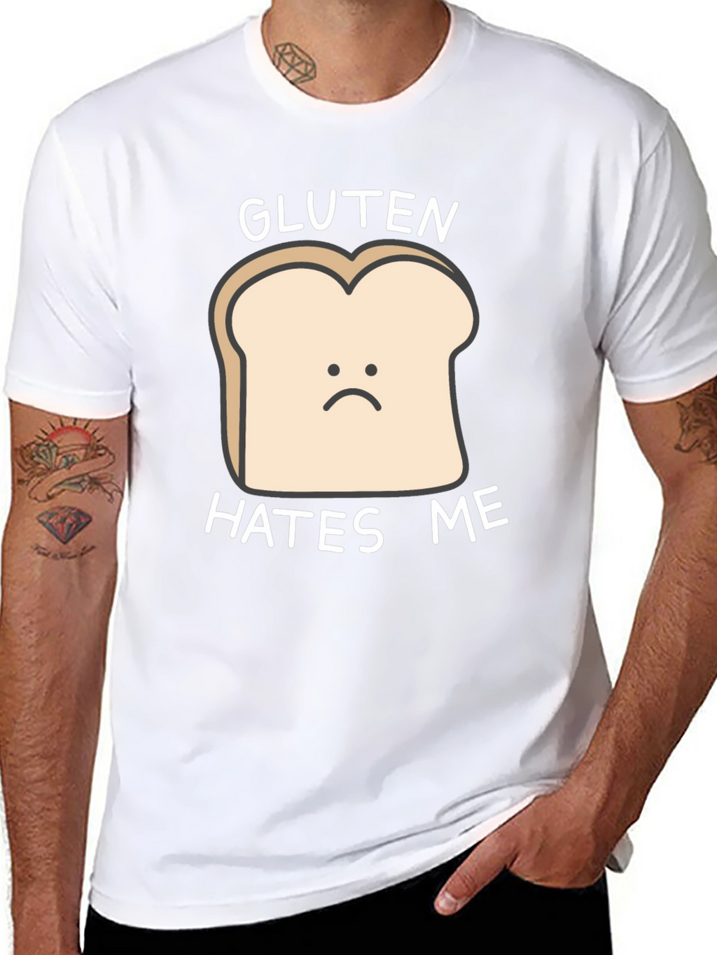 Gluten Hates Me T-Shirt - Funny Food Allergy Tee