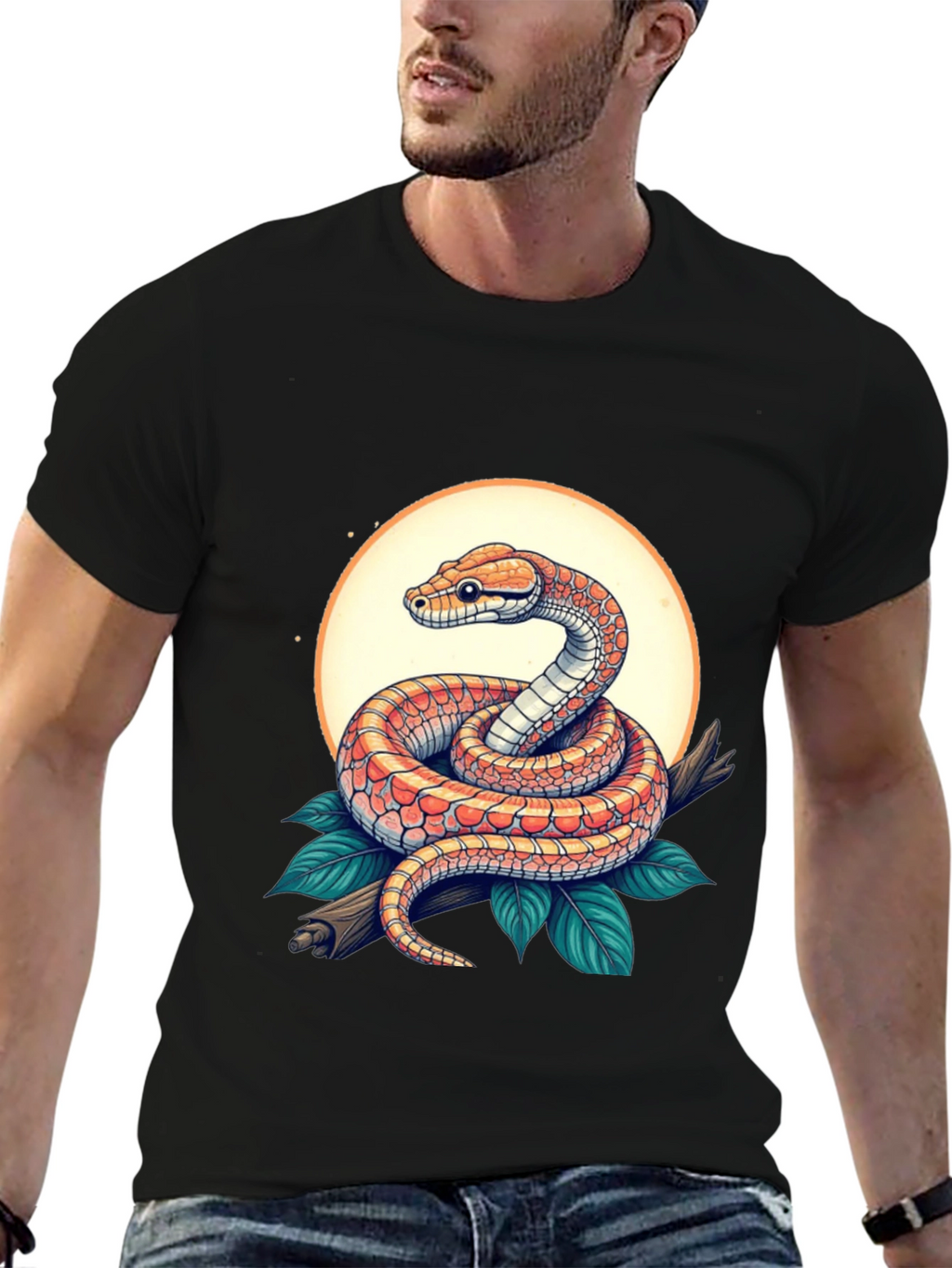 Snake Graphic Tee - Reptile Design