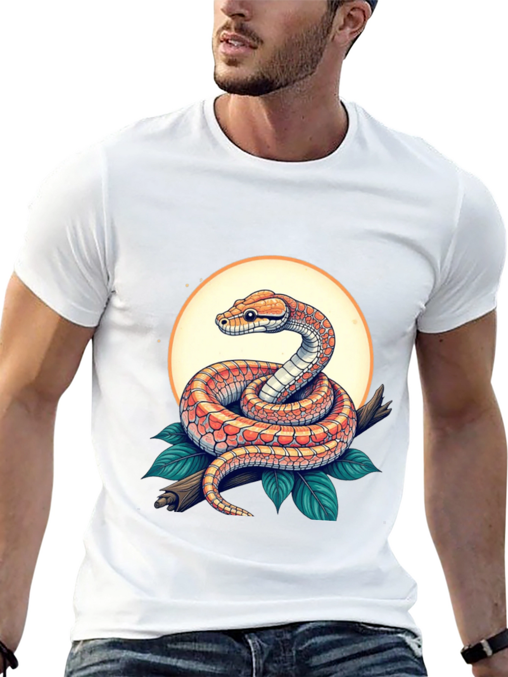 Snake Graphic Tee - Reptile Design