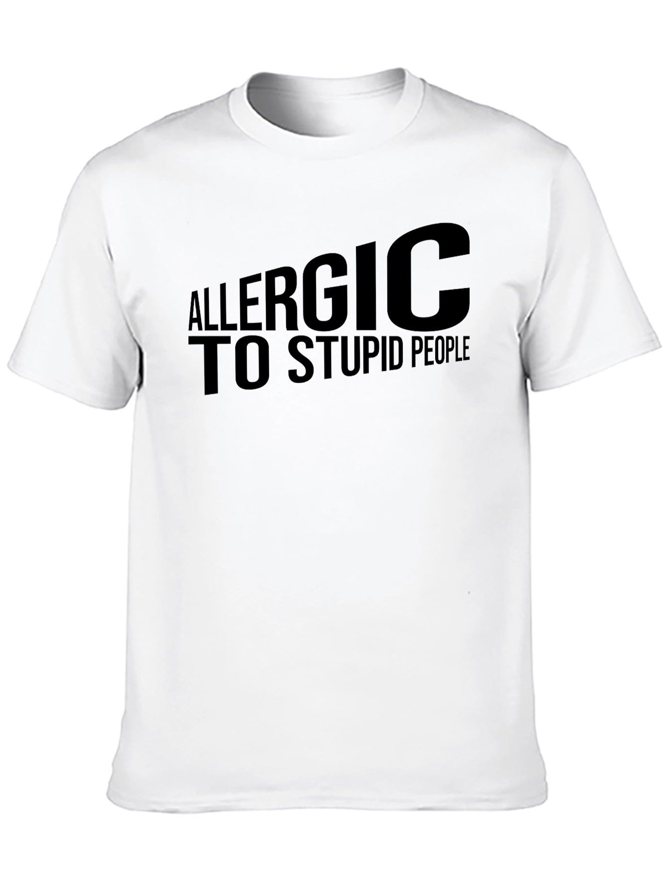 Allergic to Stupid People T-Shirt - Black