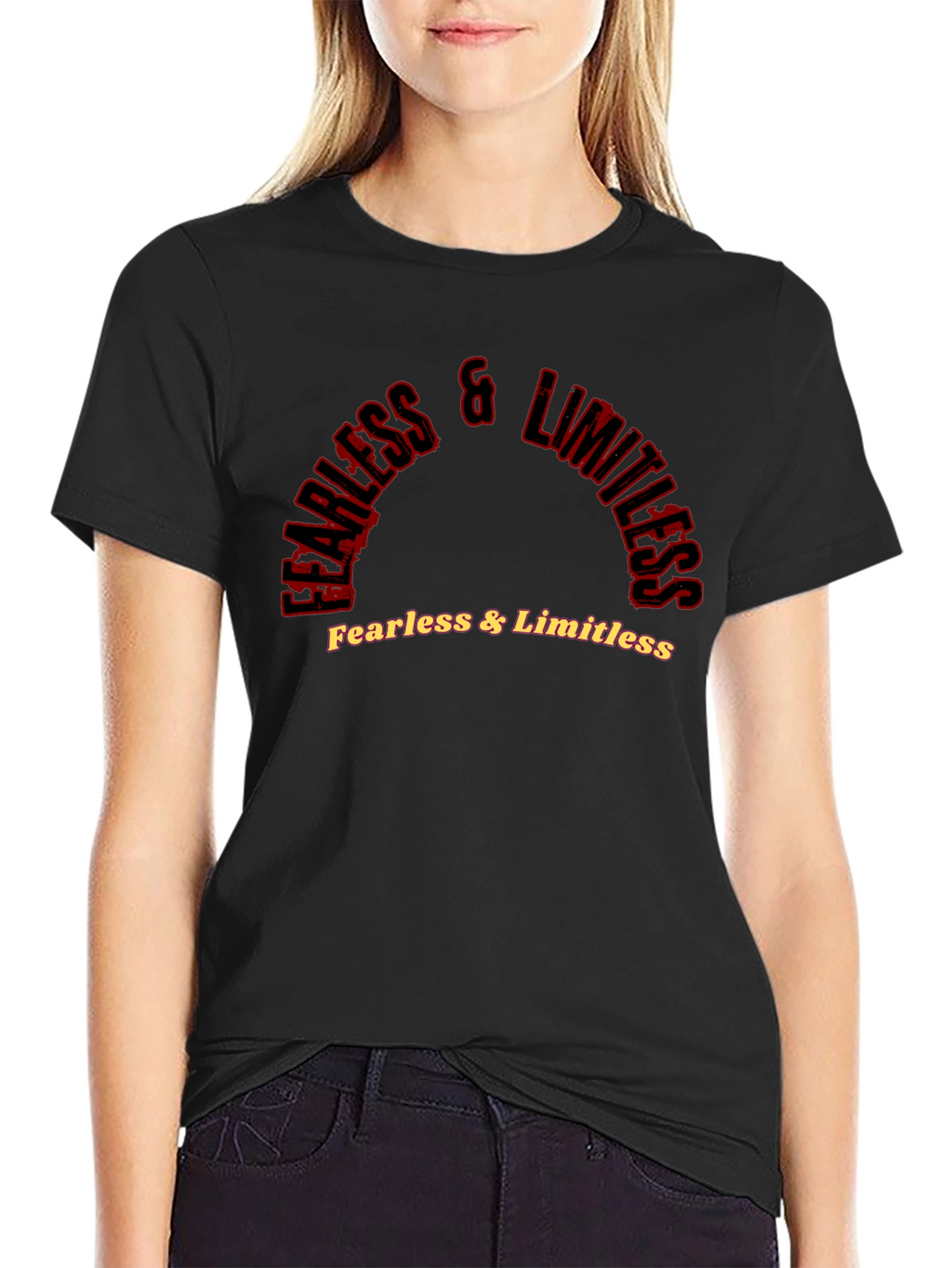Fearless & Limitless Graphic Black Tee