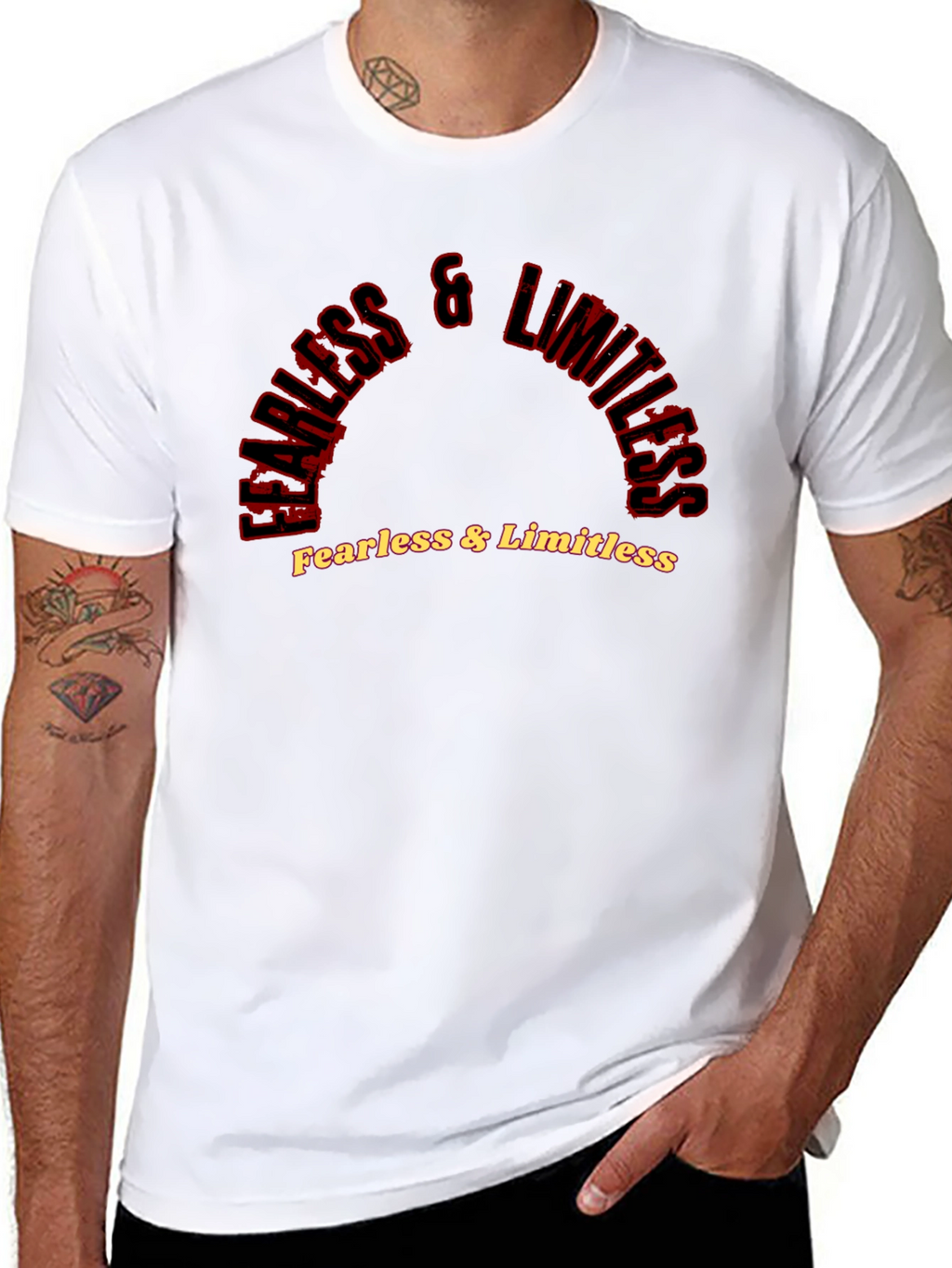Fearless & Limitless Graphic Black Tee