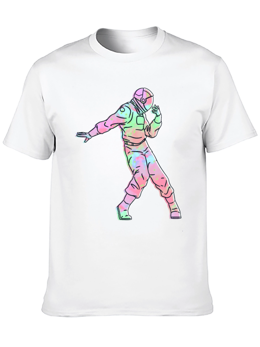 Astronaut Tie-Dye Graphic T-Shirt