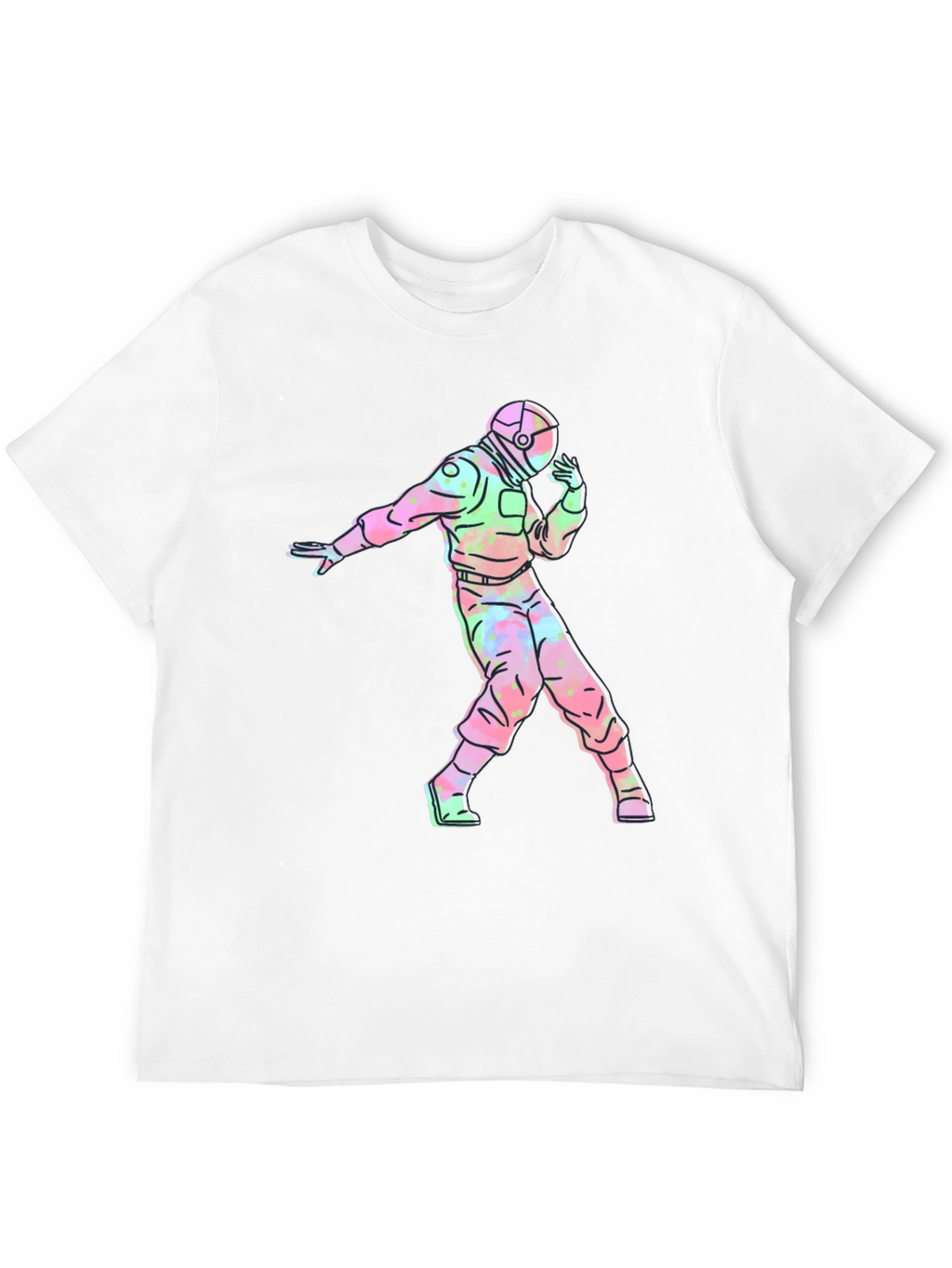 Astronaut Tie-Dye Graphic T-Shirt