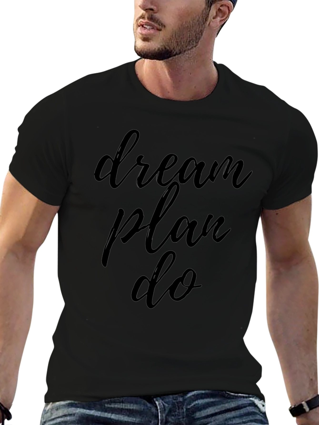 Dream Plan Do Black Graphic Tee