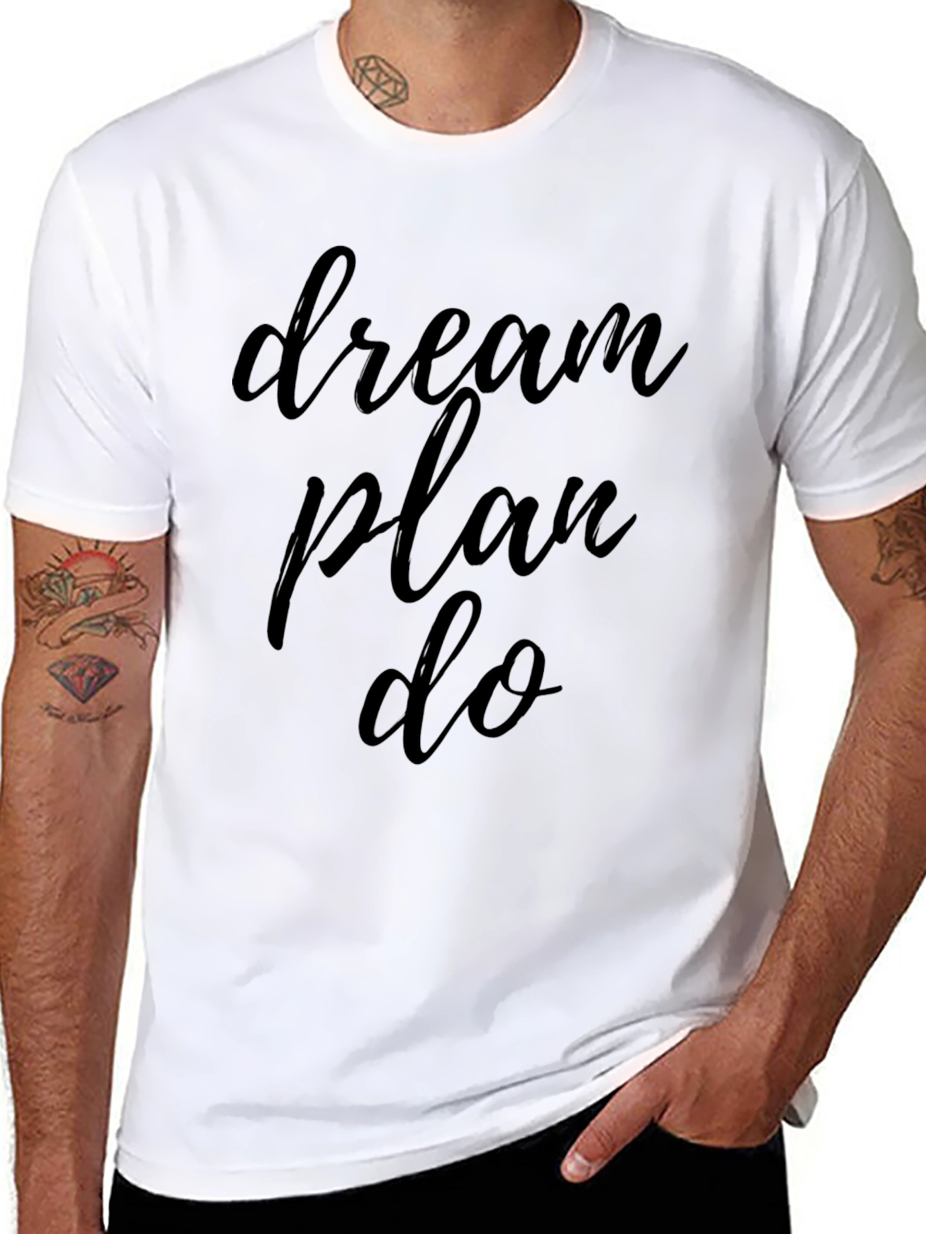 Dream Plan Do Black Graphic Tee