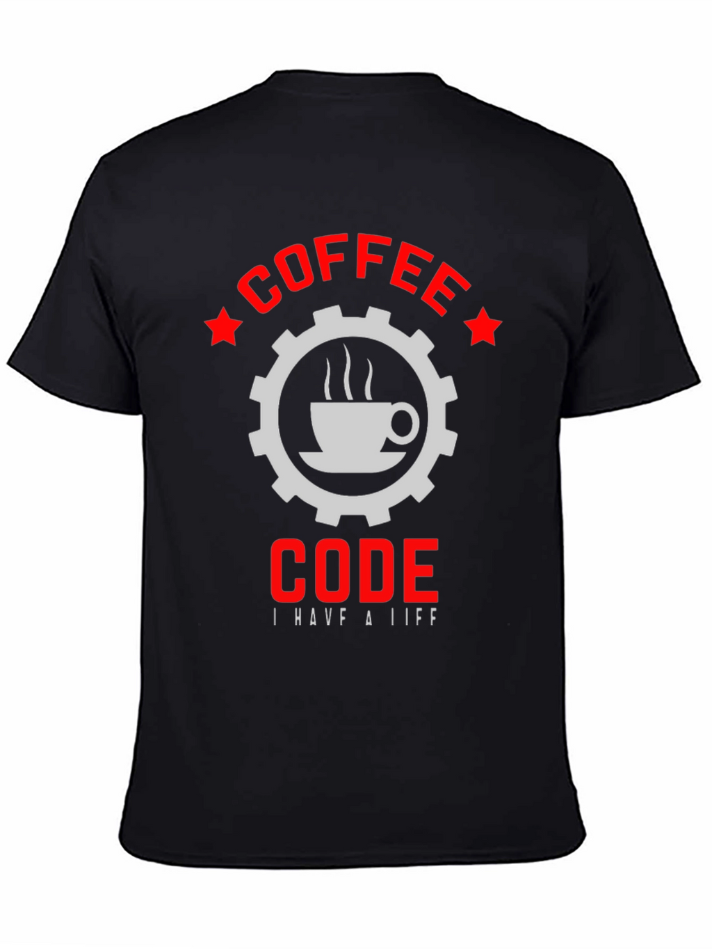Coffee Code Graphic T-Shirt - Black