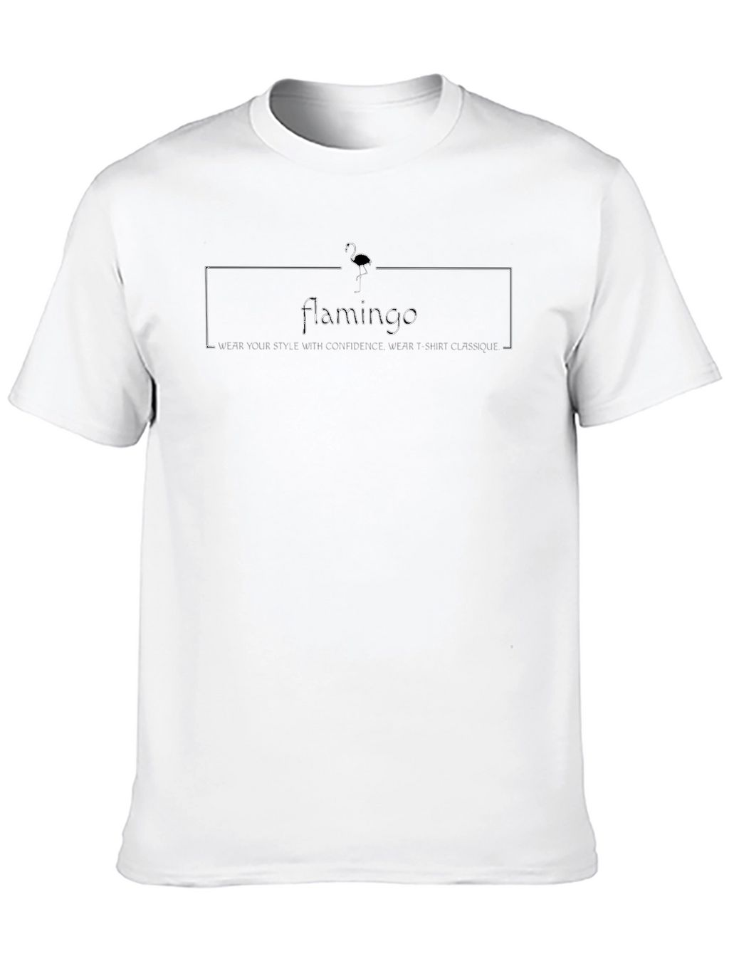 Flamingo Graphic Print Crew Neck T-Shirt