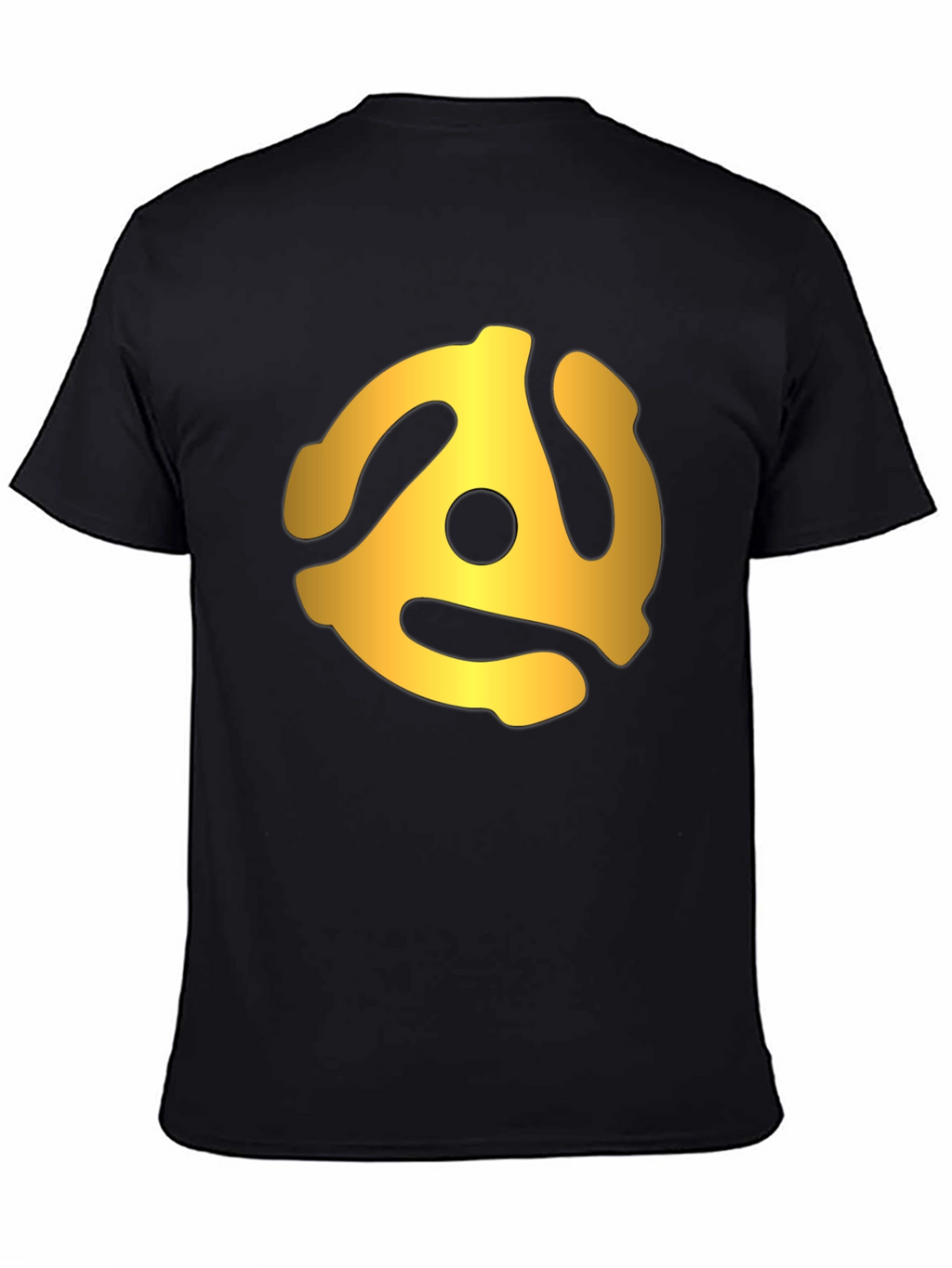 Retro Gold Record Adapter Black T-Shirt