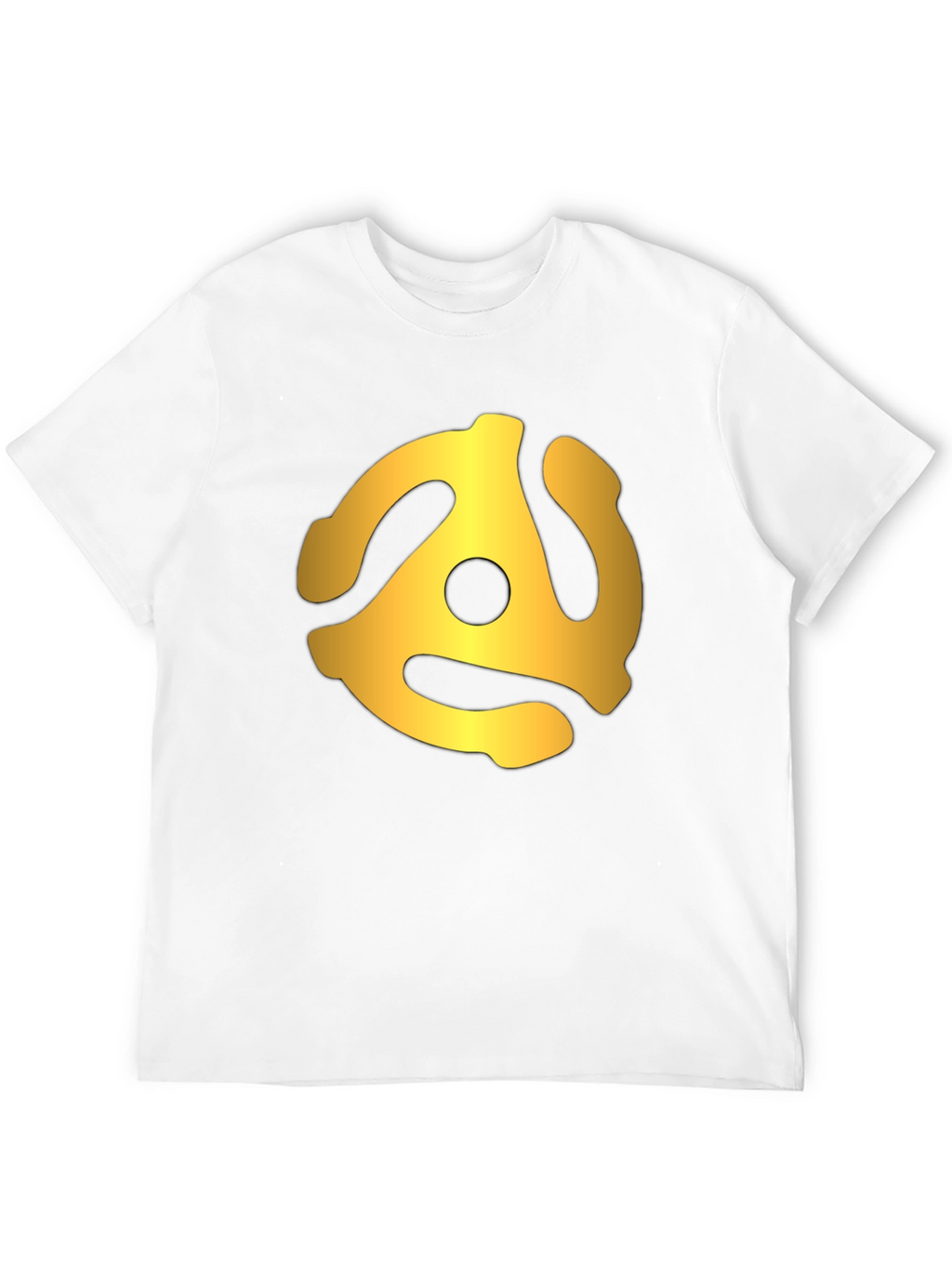 Retro Gold Record Adapter Black T-Shirt