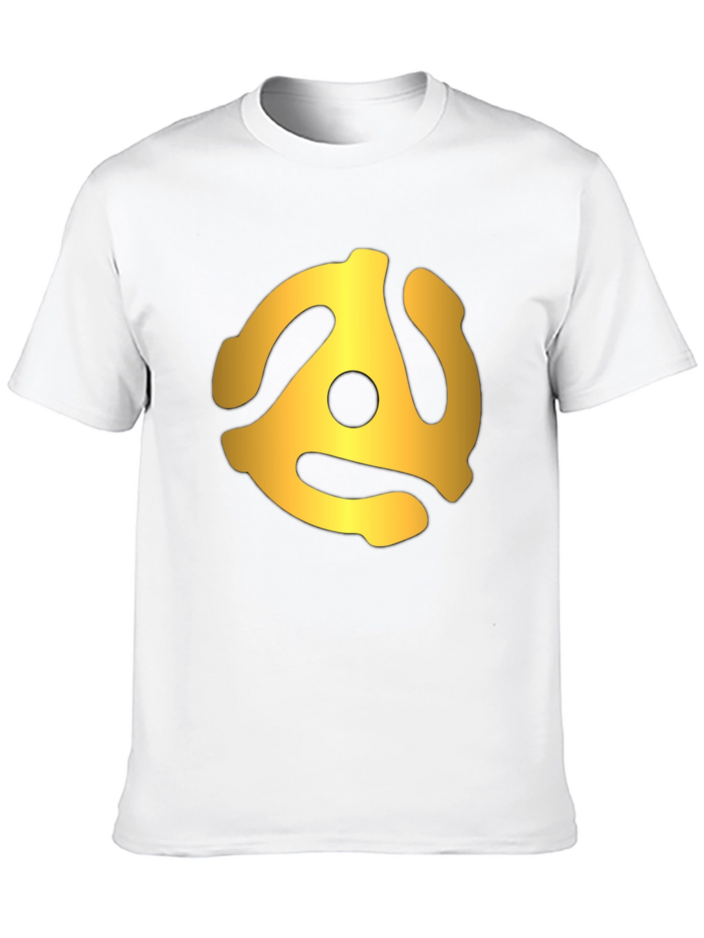 Retro Gold Record Adapter Black T-Shirt