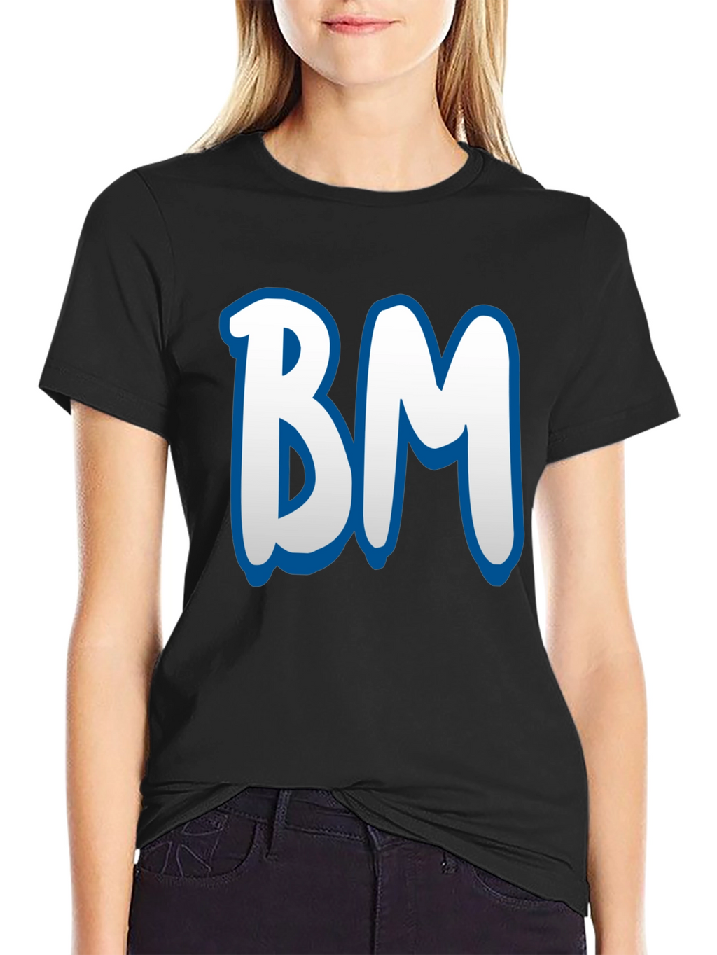 BM Initial T-Shirt - Stylish Black Tee