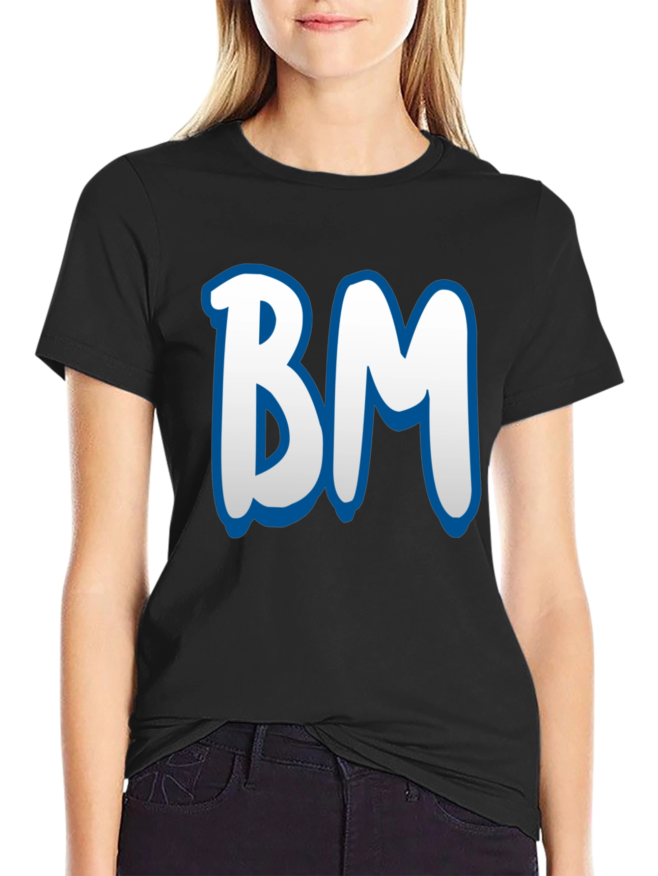 BM Initial T-Shirt - Stylish Black Tee