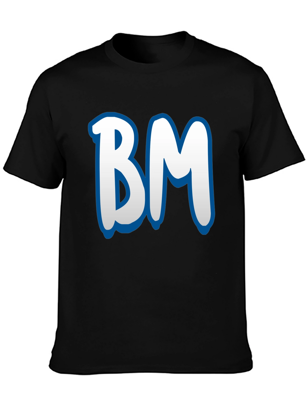 BM Initial T-Shirt - Stylish Black Tee