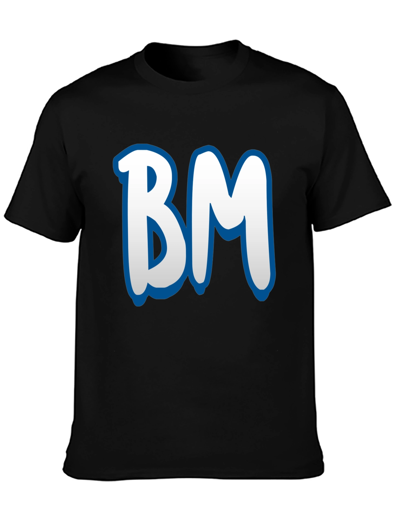 BM Initial T-Shirt - Stylish Black Tee