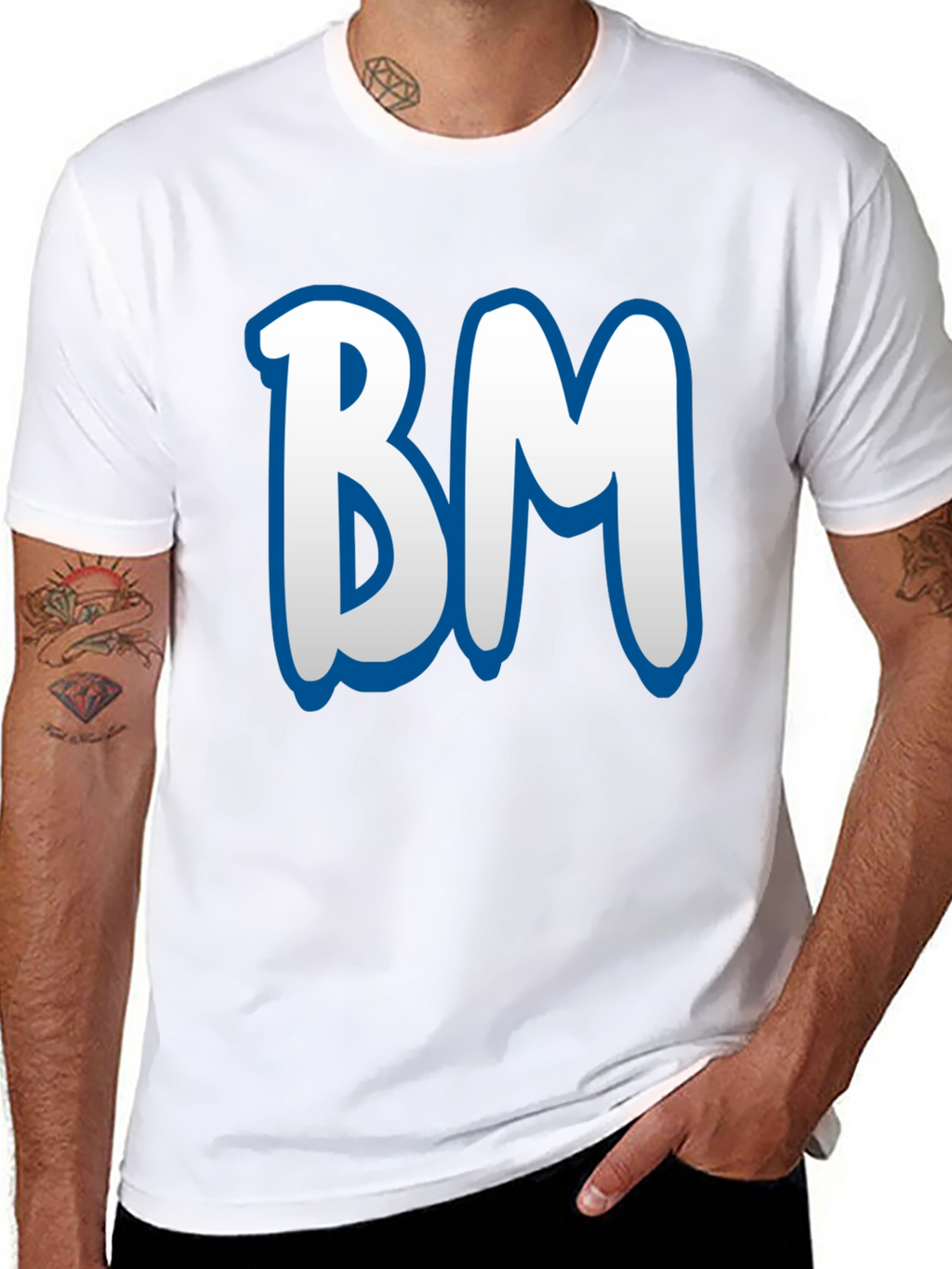 BM Initial T-Shirt - Stylish Black Tee