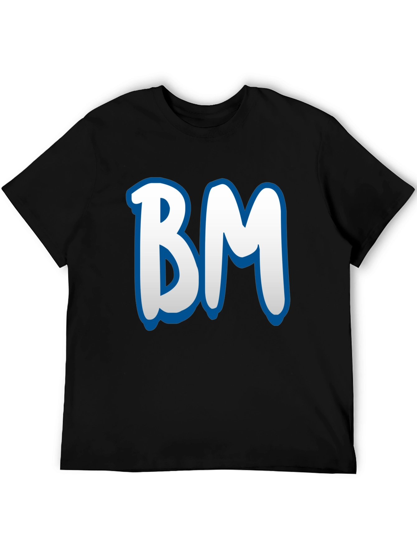 BM Initial T-Shirt - Stylish Black Tee