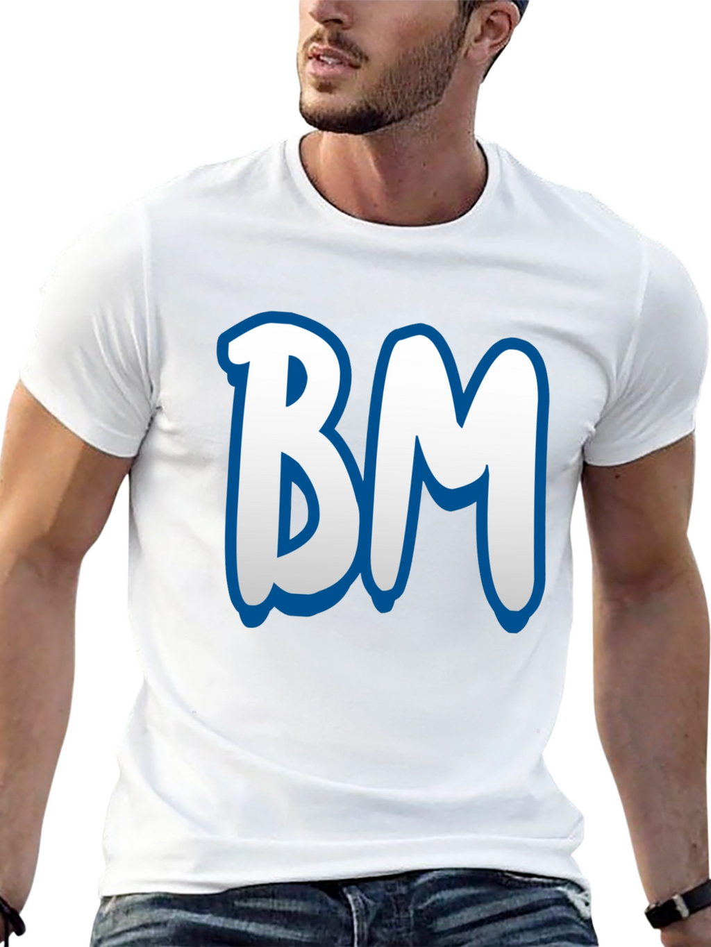 BM Initial T-Shirt - Stylish Black Tee