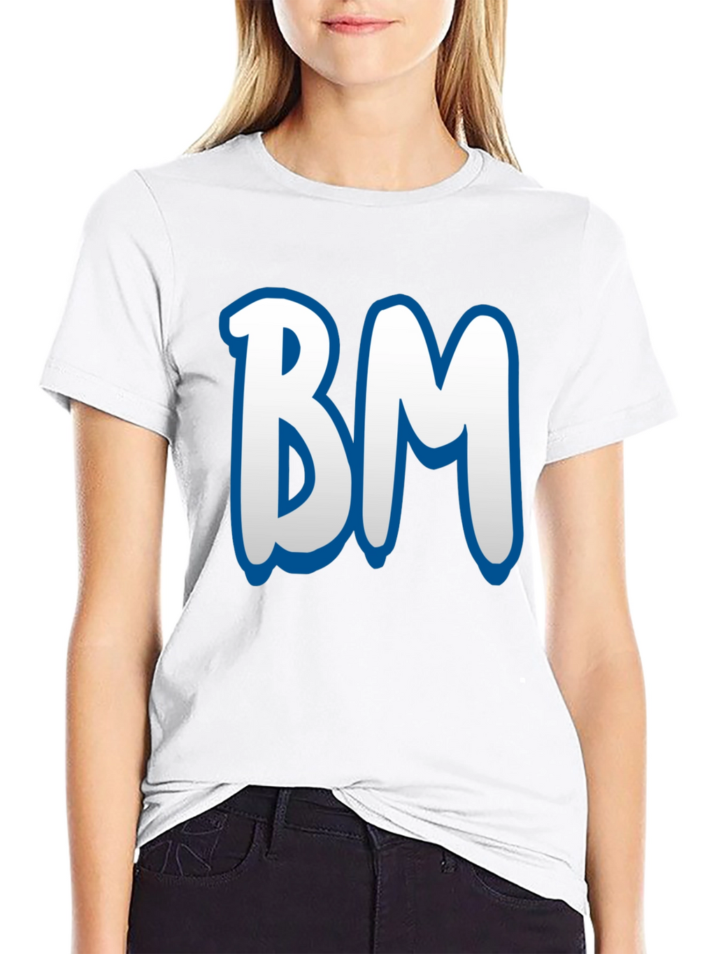 BM Initial T-Shirt - Stylish Black Tee