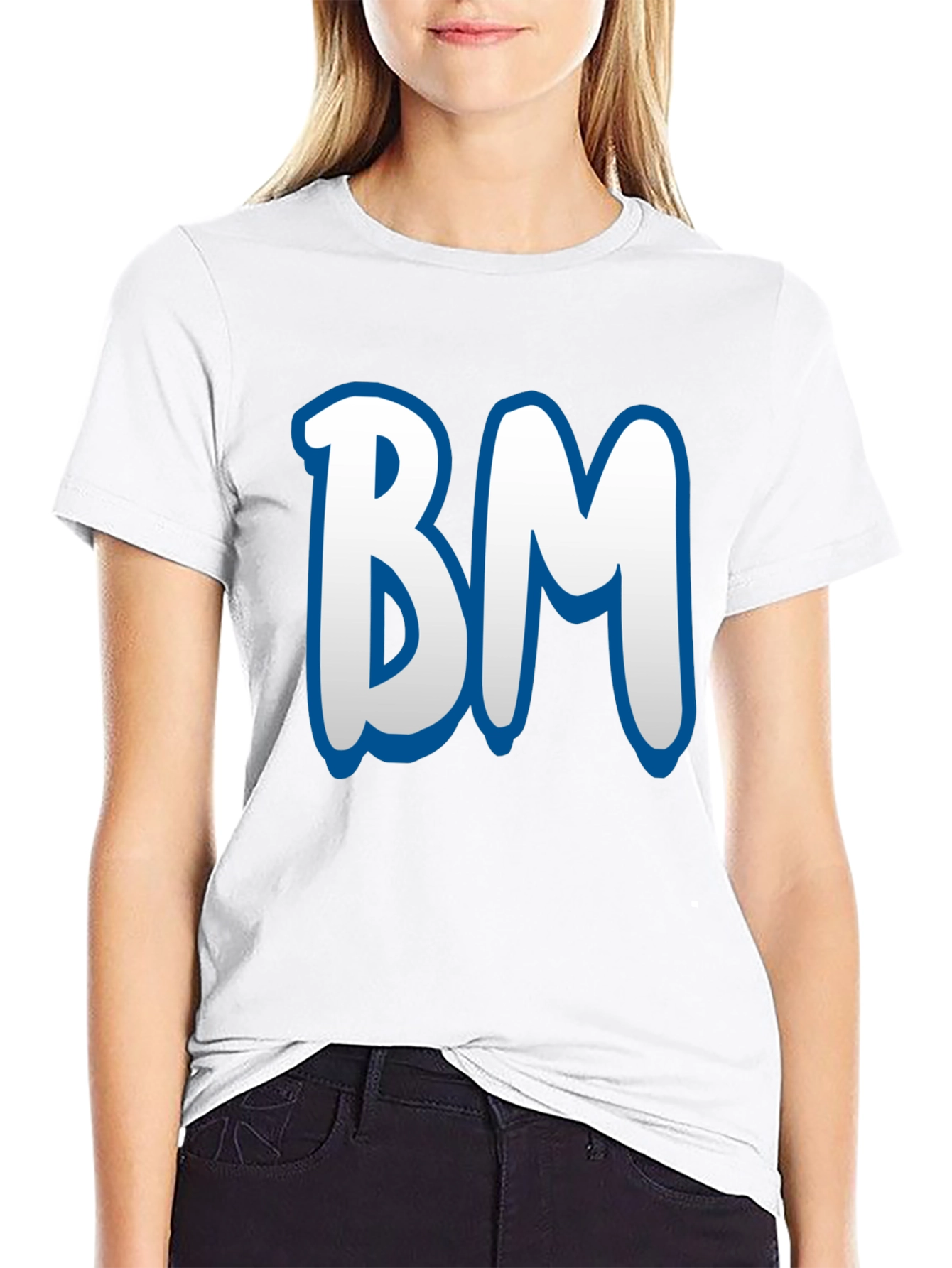 BM Initial T-Shirt - Stylish Black Tee