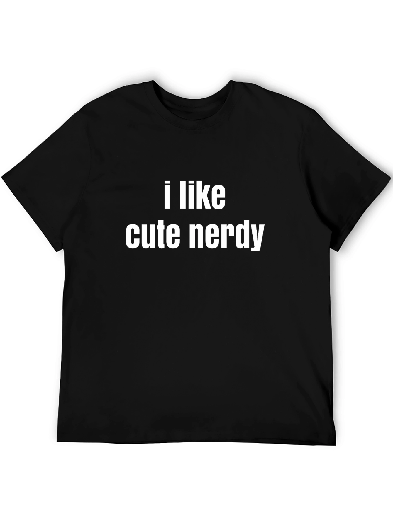 I Like Cute Nerdy T-Shirt - Black