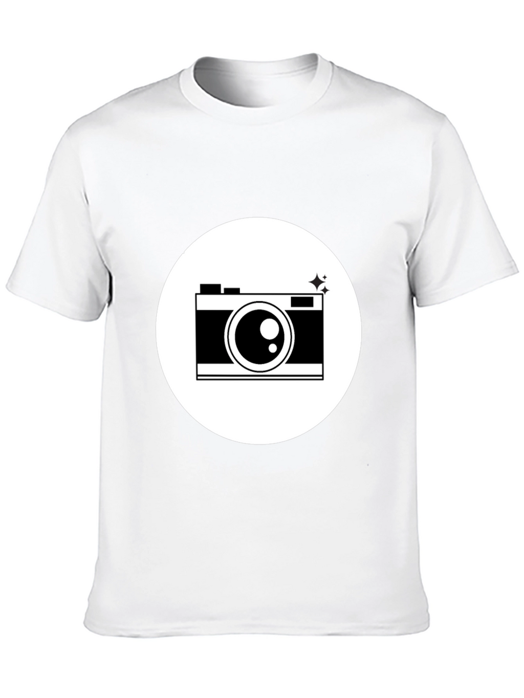 Camera Graphic Print Black T-Shirt