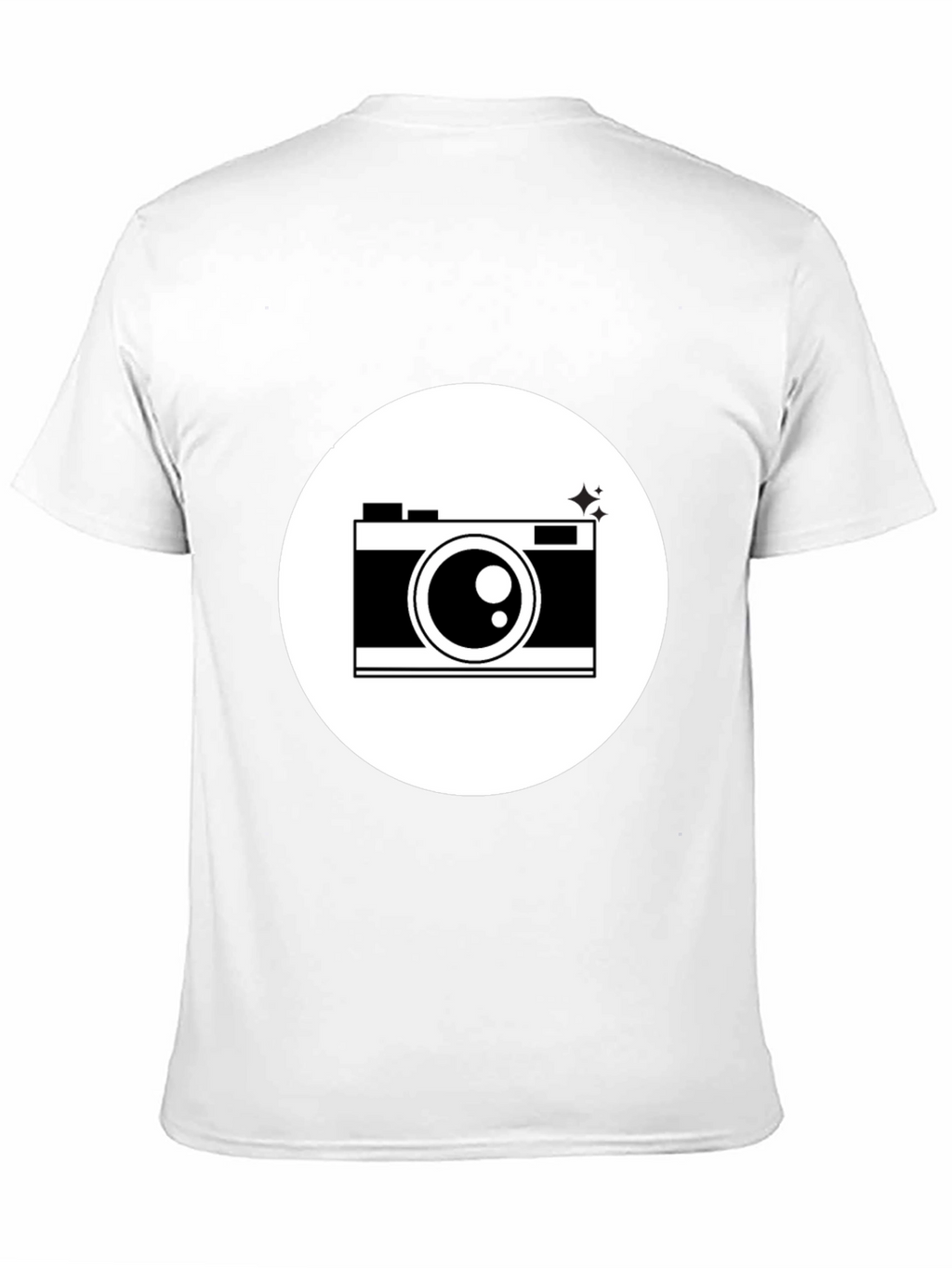 Camera Graphic Print Black T-Shirt