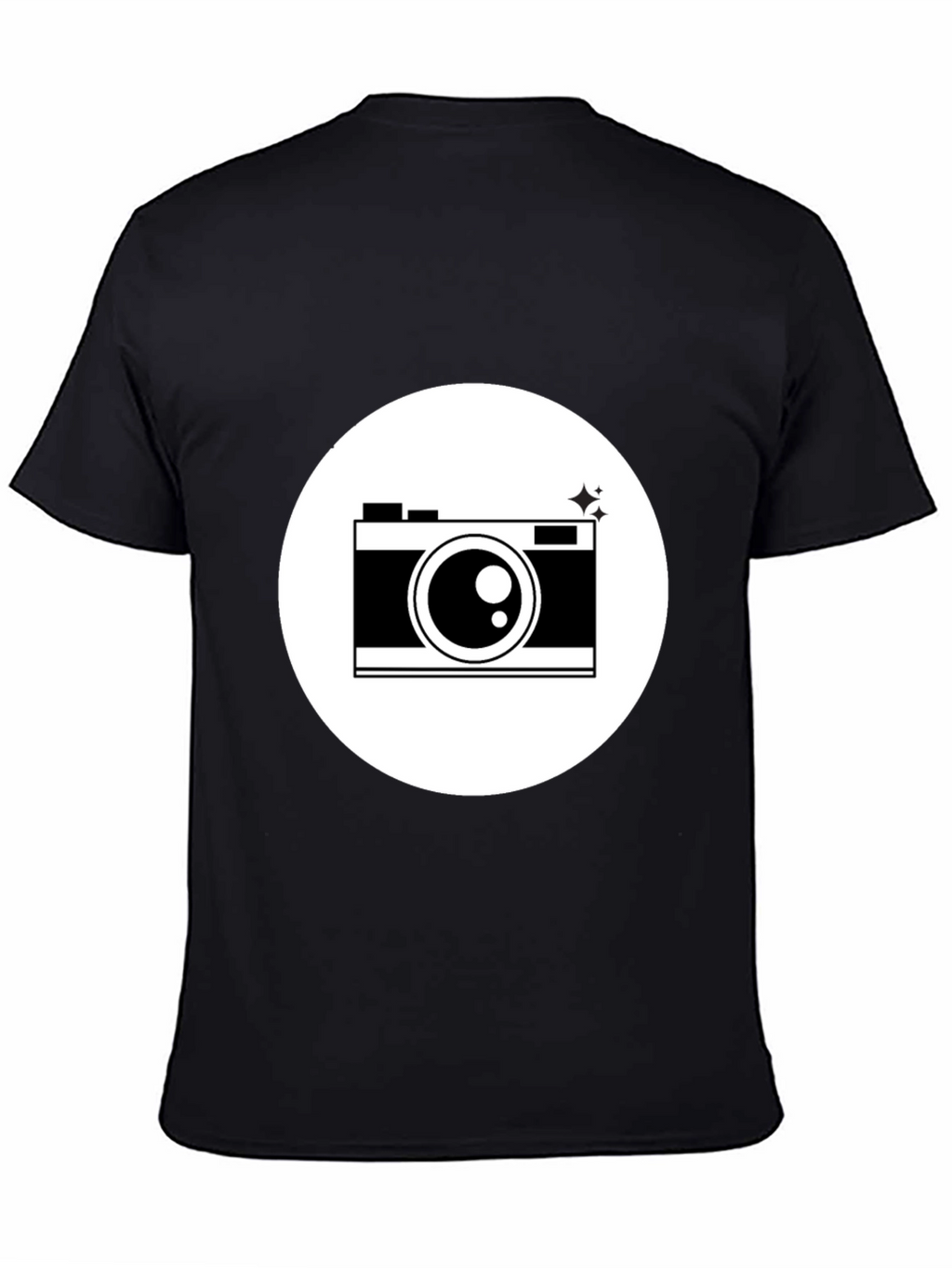 Camera Graphic Print Black T-Shirt