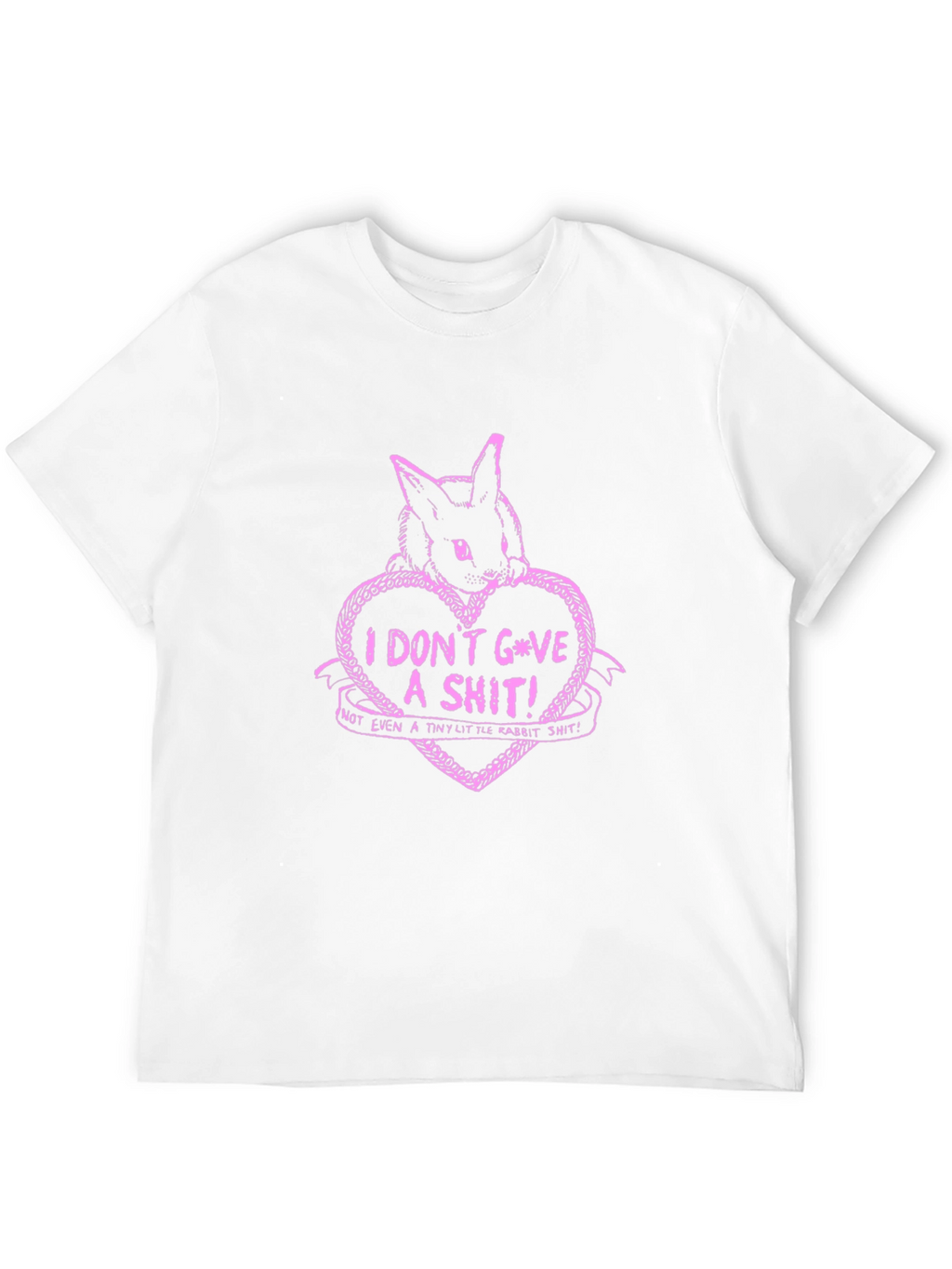 I Dont Give A Shit Bunny T-Shirt - Black