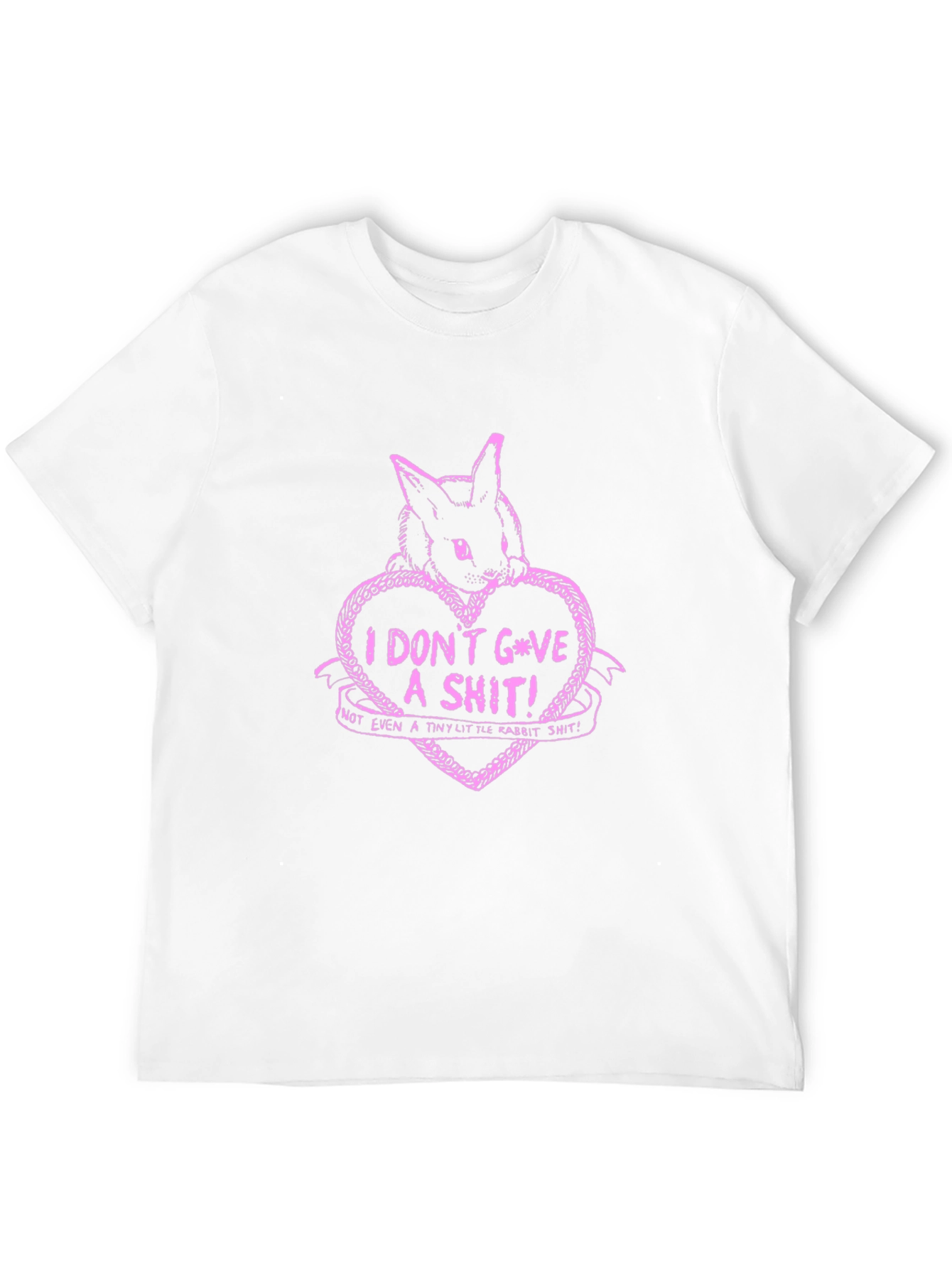 I Dont Give A Shit Bunny T-Shirt - Black