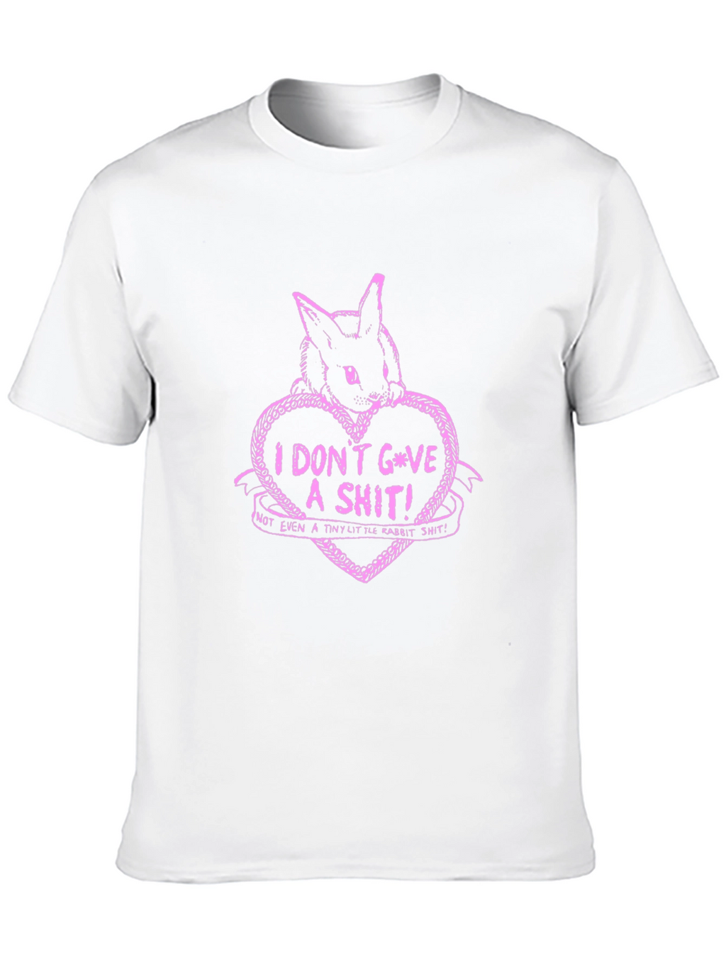 I Dont Give A Shit Bunny T-Shirt - Black